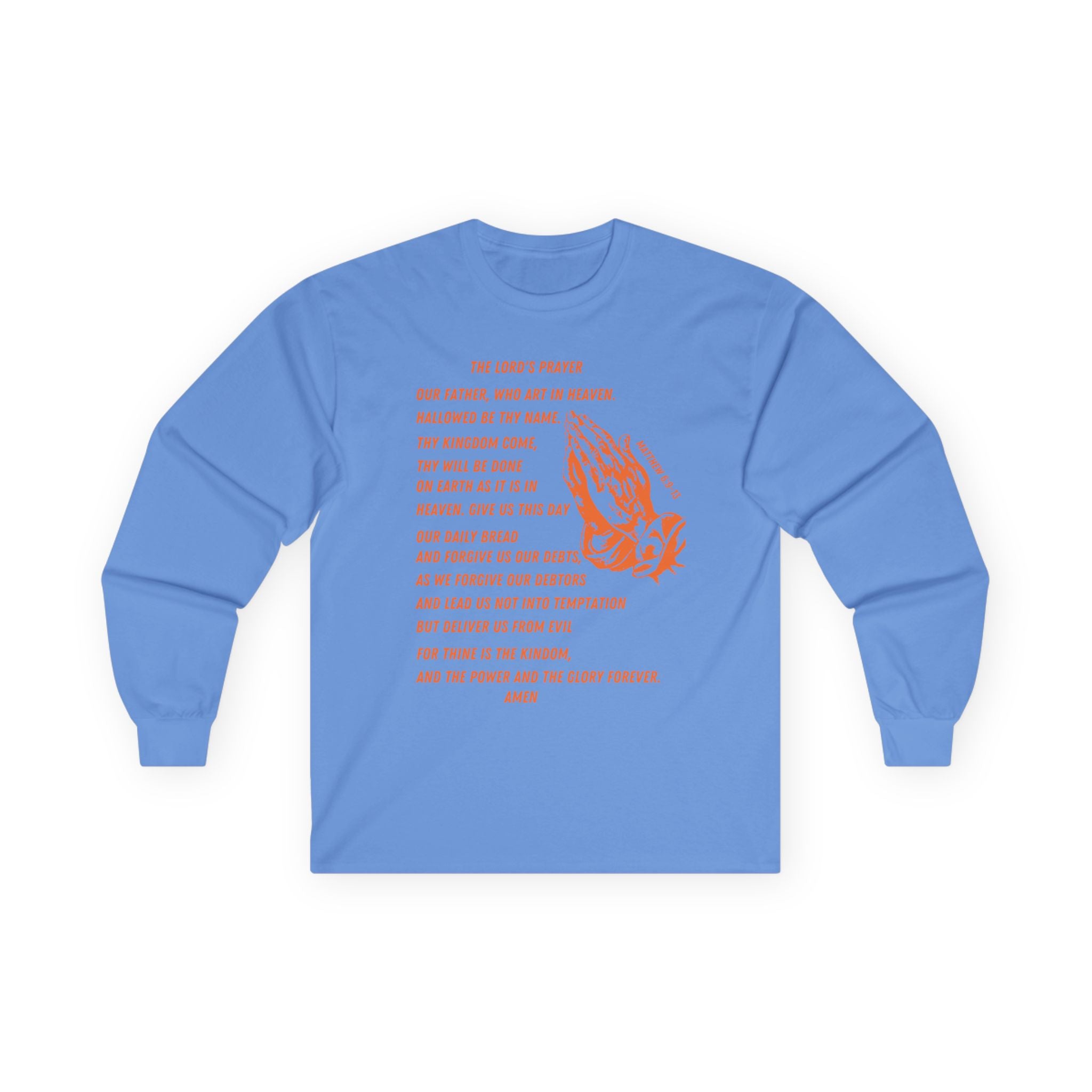The Lord's Prayer Long Sleeve Tee - Orange