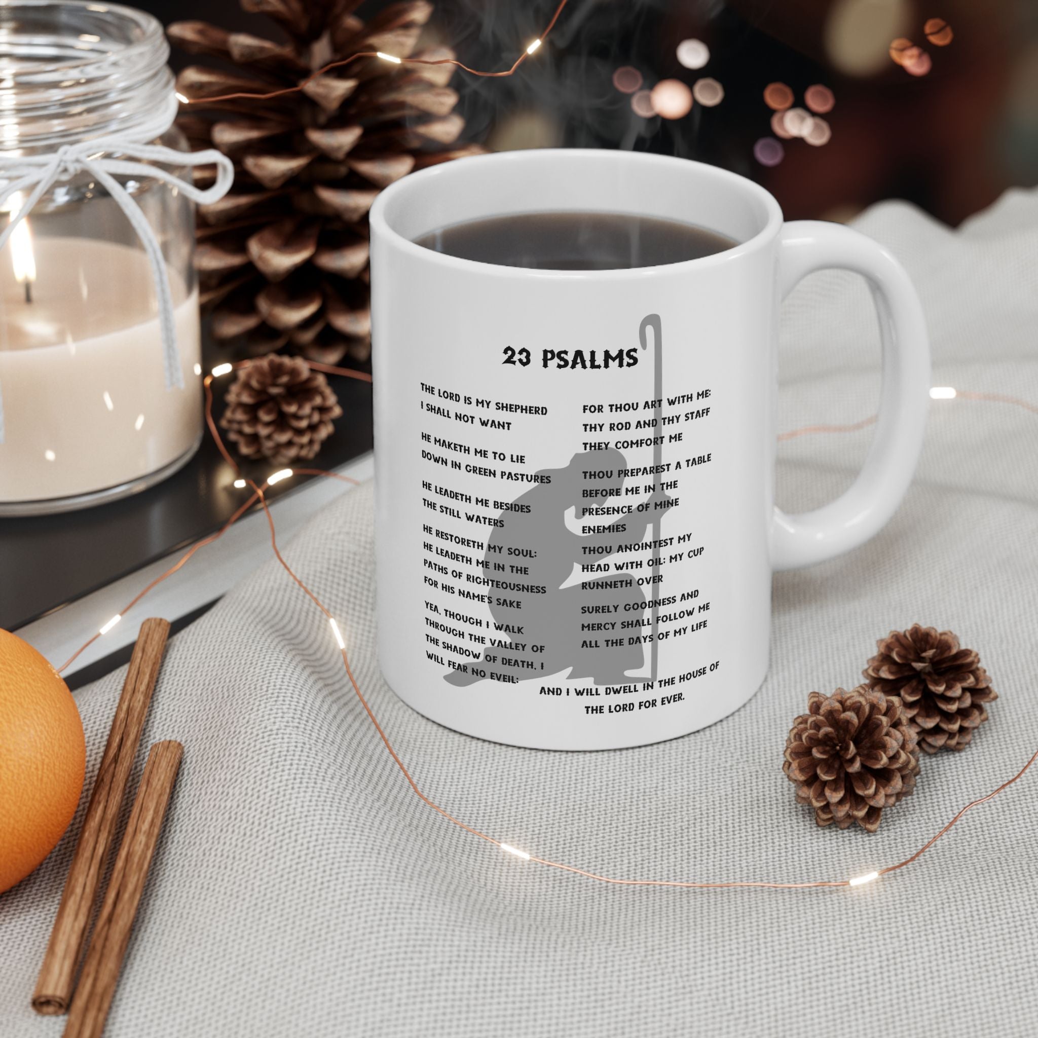 23 Psalms White Coffee Mug (11oz/15oz)