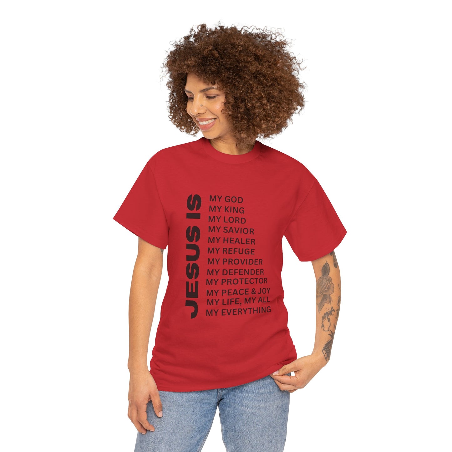 Christian JESUS IS T‑Shirt - Black