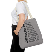 Christian JESUS IS Tote Bag - Grey