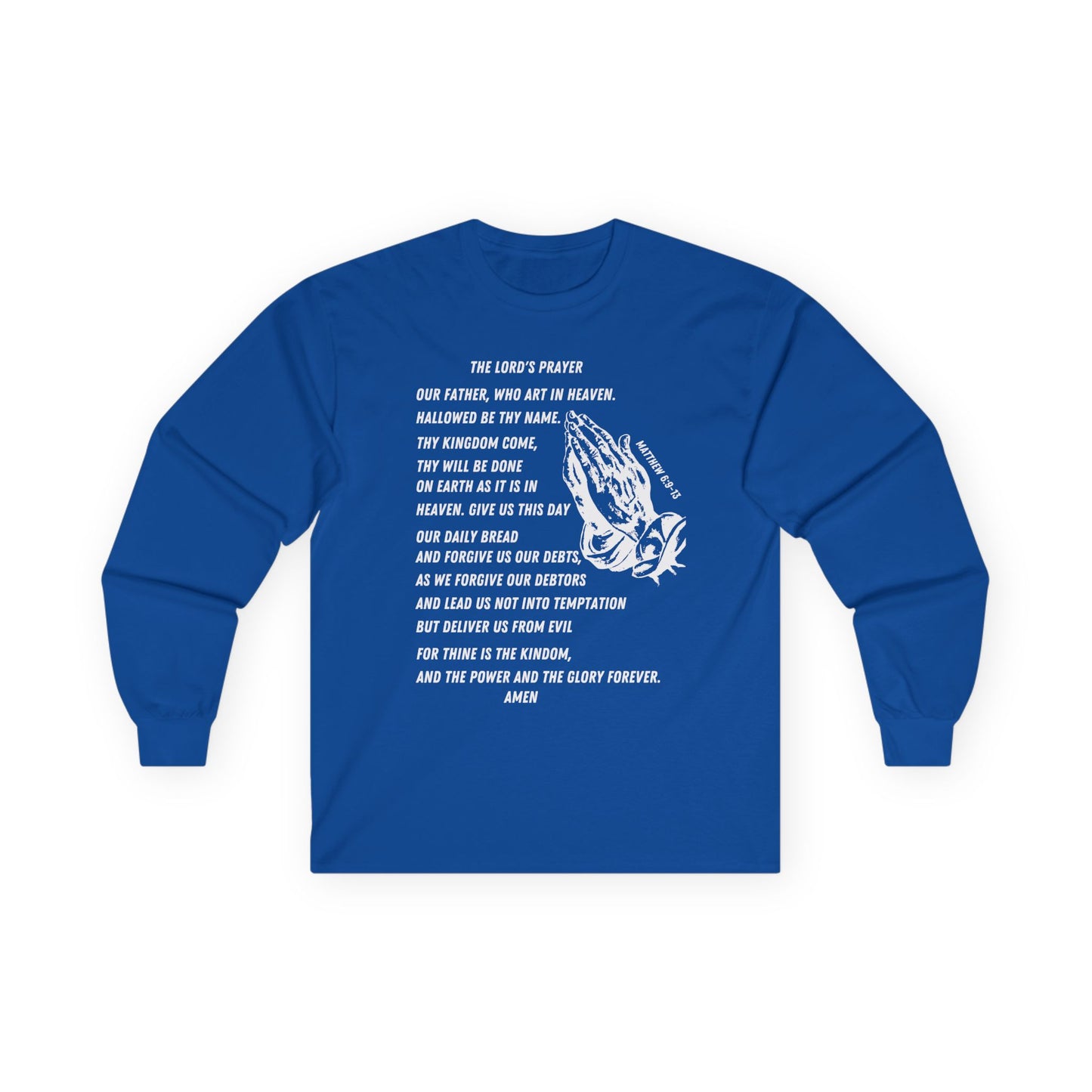 The Lord's Prayer Long Sleeve Tee- White