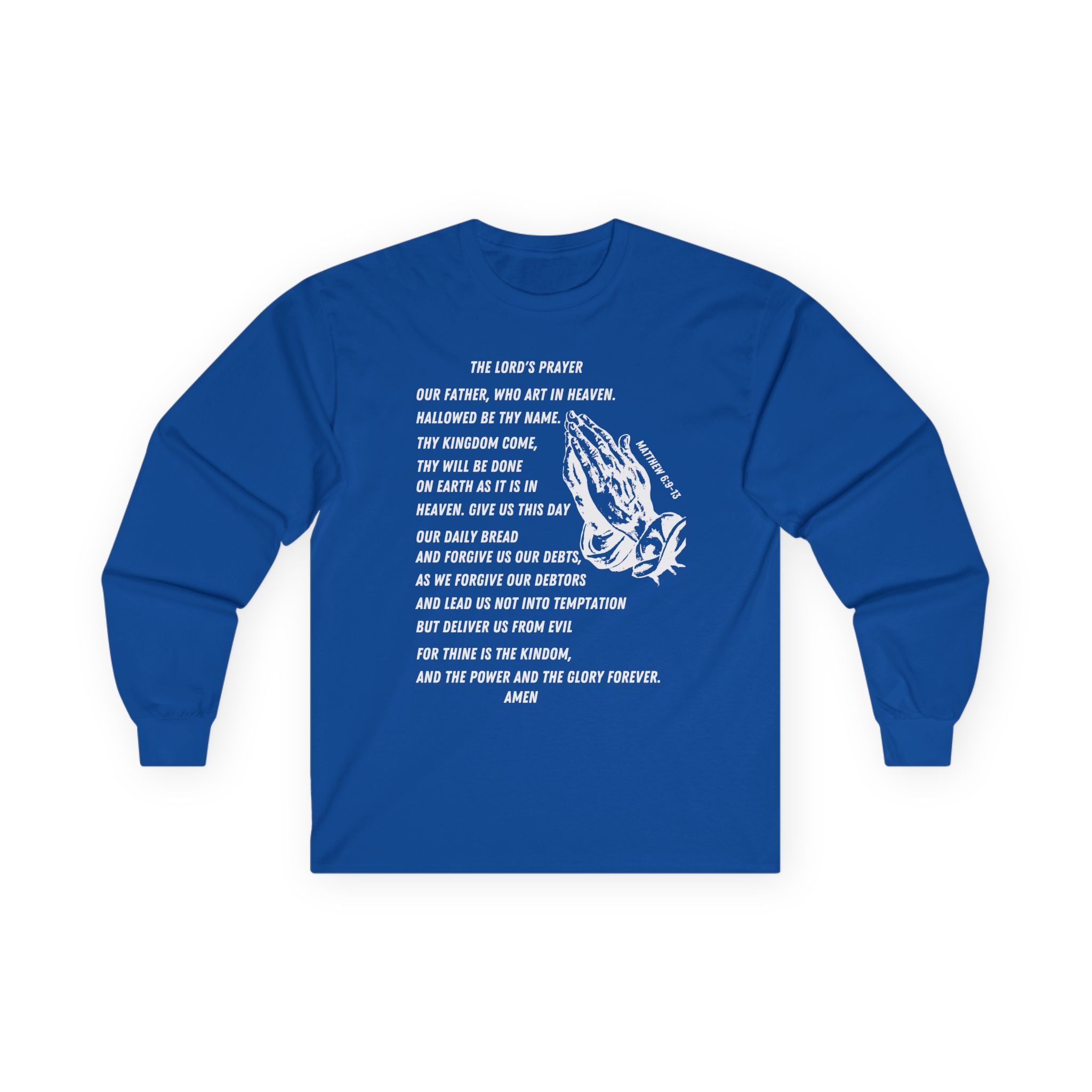 The Lord's Prayer Long Sleeve Tee- White