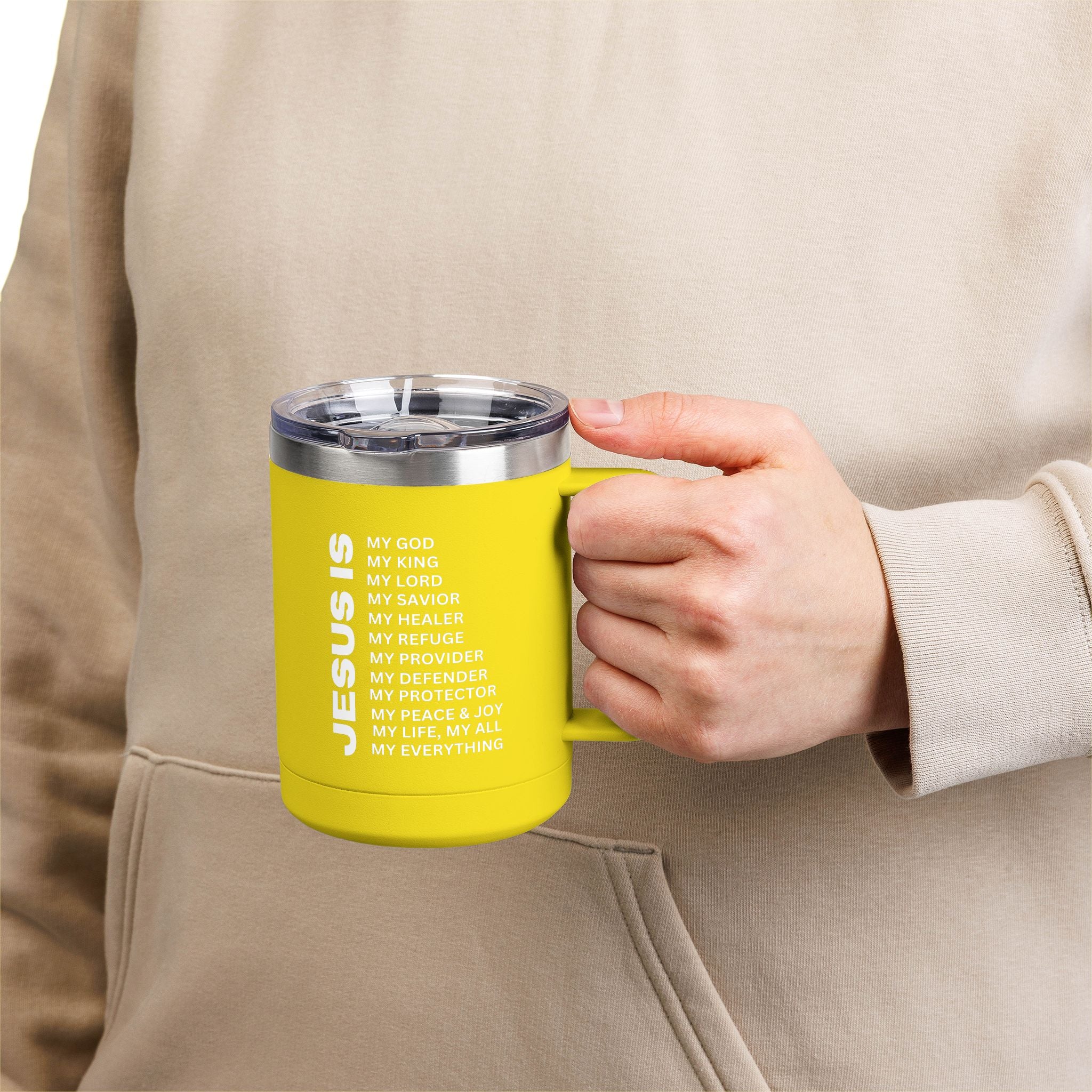 Christian Jesus Is 15oz Tumbler - White
