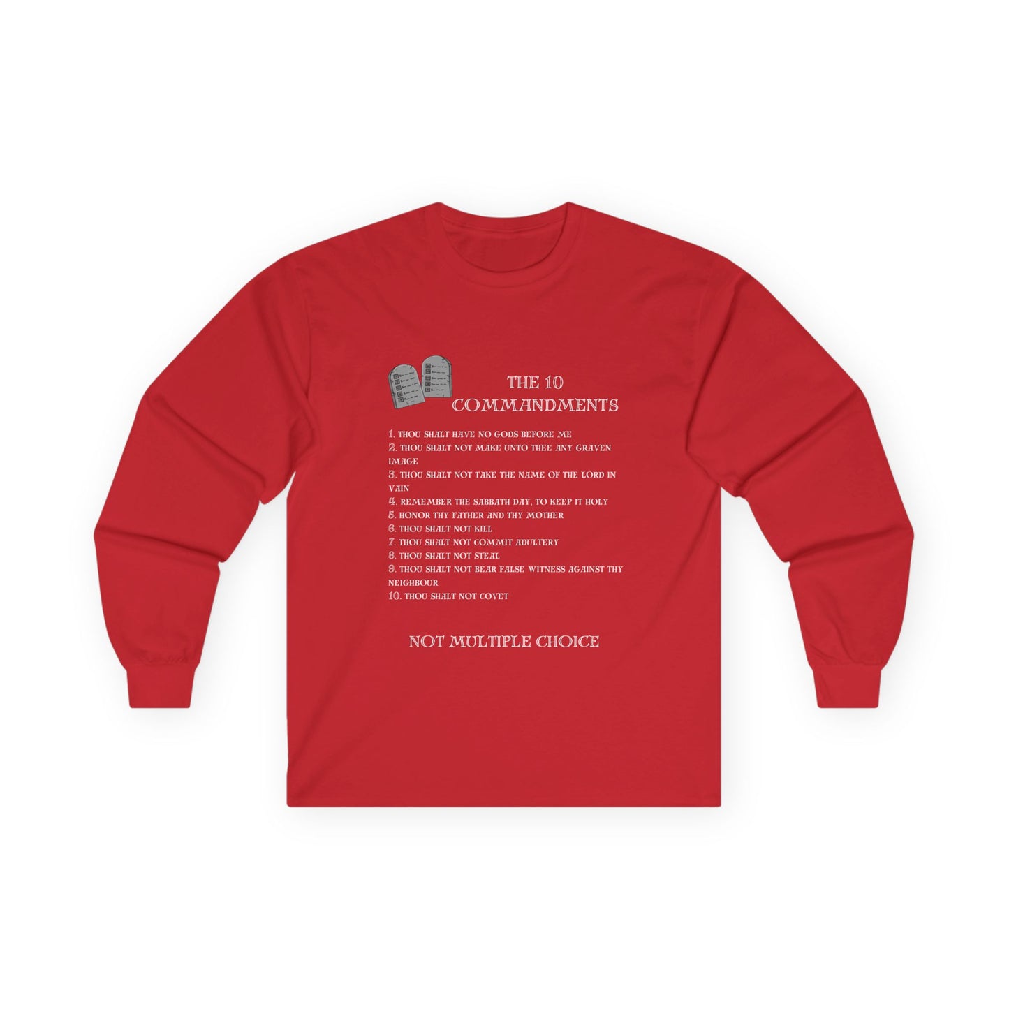 10 Commandments Long Sleeve - White