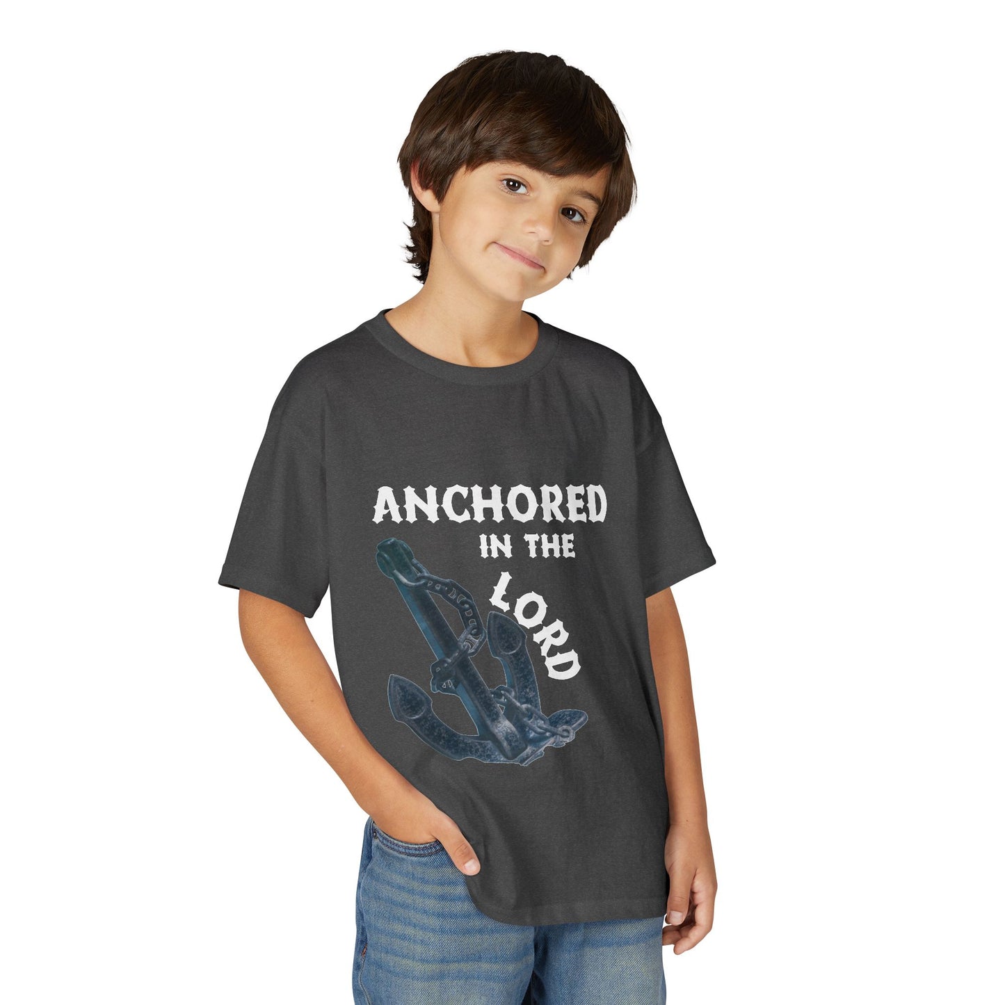 Anchored in the Lord Youth T-Shirt — White