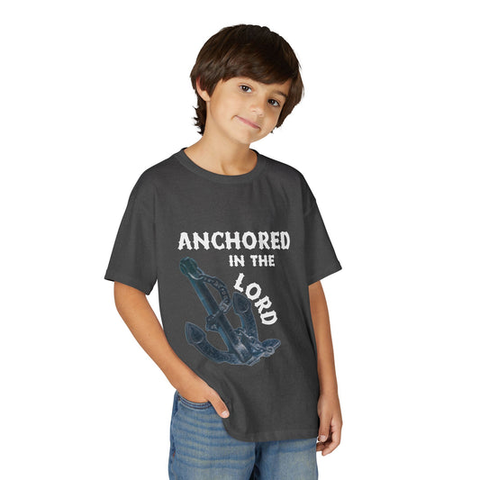 Anchored in the Lord Youth T-Shirt — White