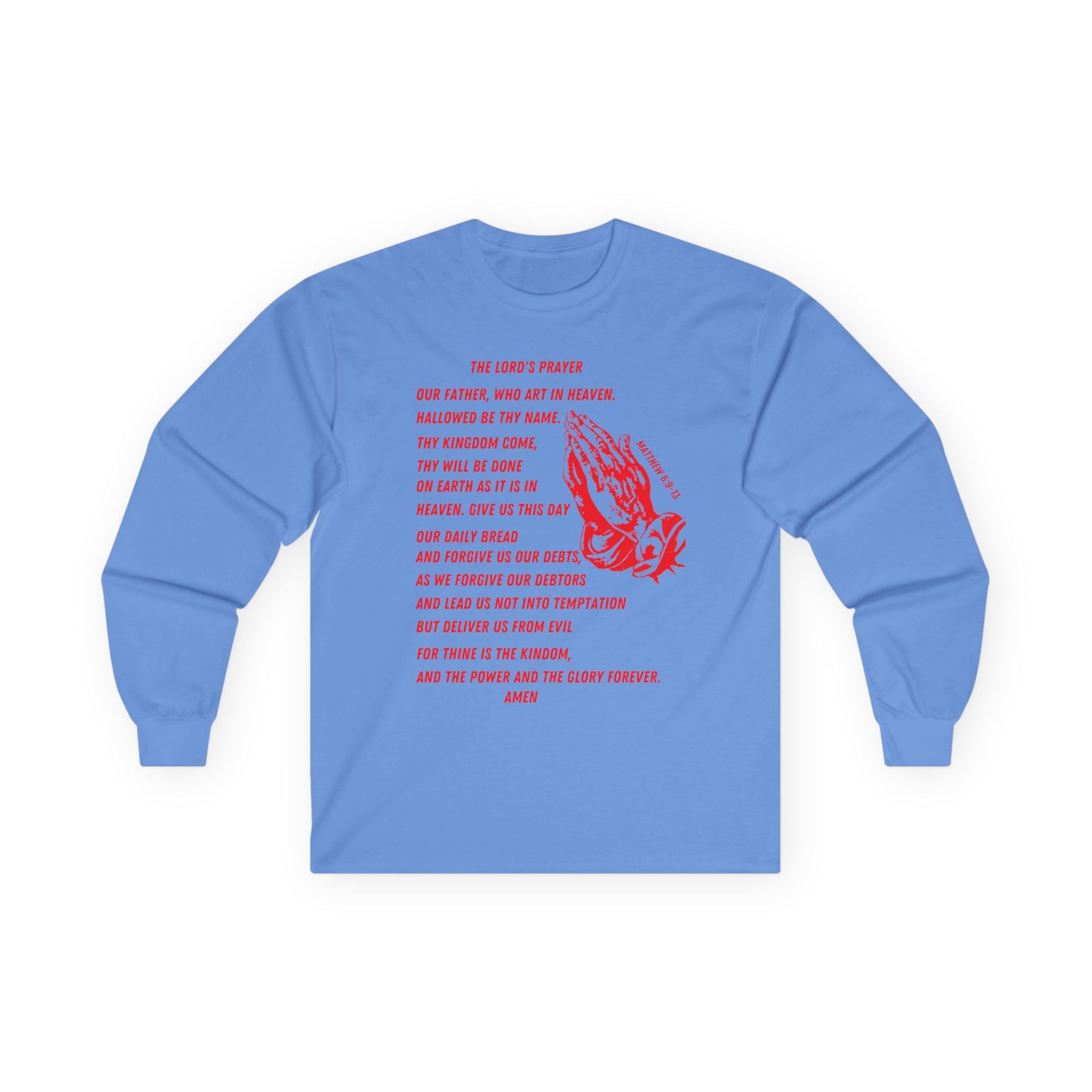 The Lord's Prayer Long Sleeve Tee - Red