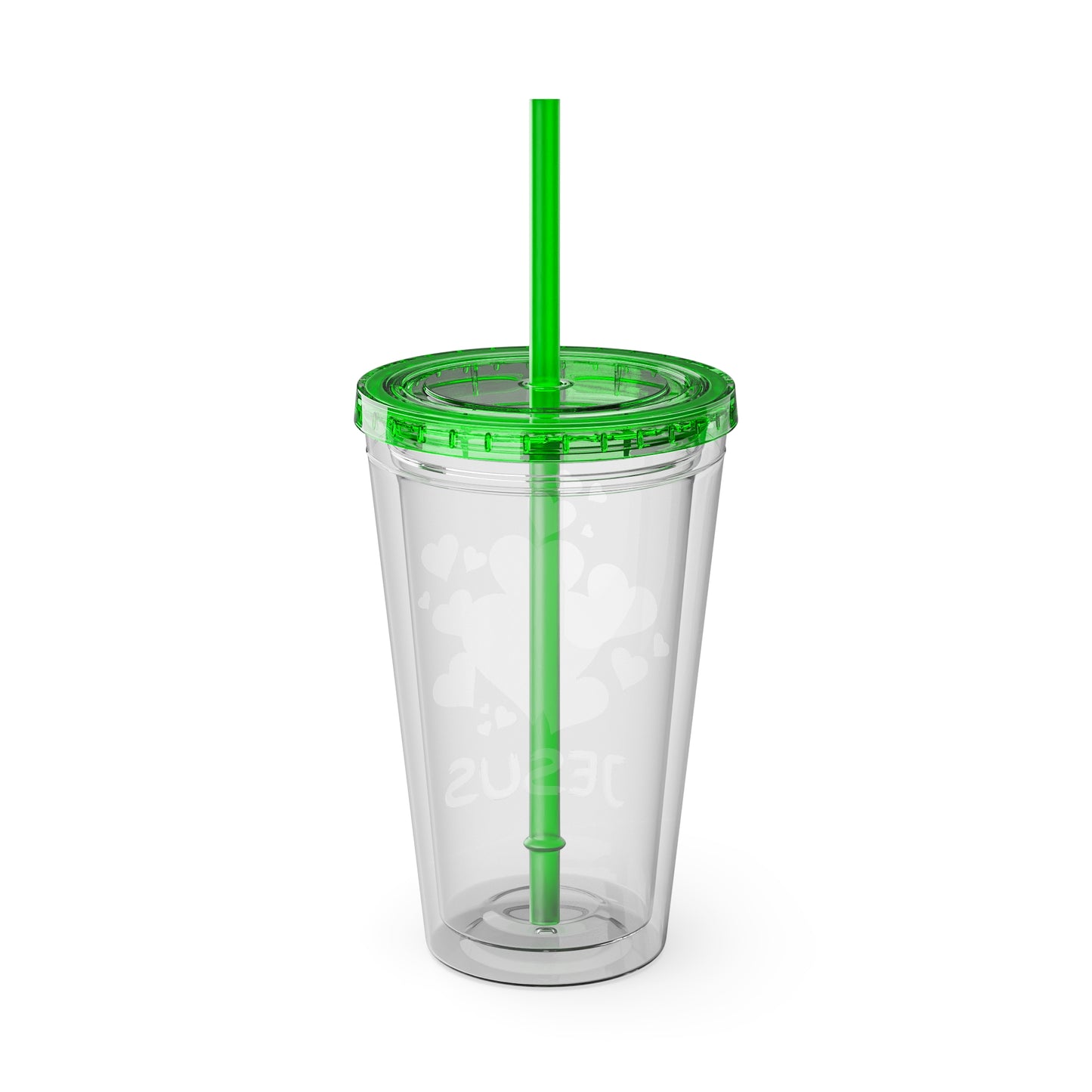 Jesus Heart Love 16oz Tumbler with Straw