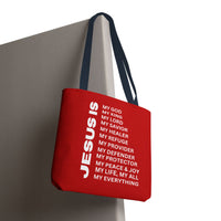 Christian JESUS IS Tote Bag - Red