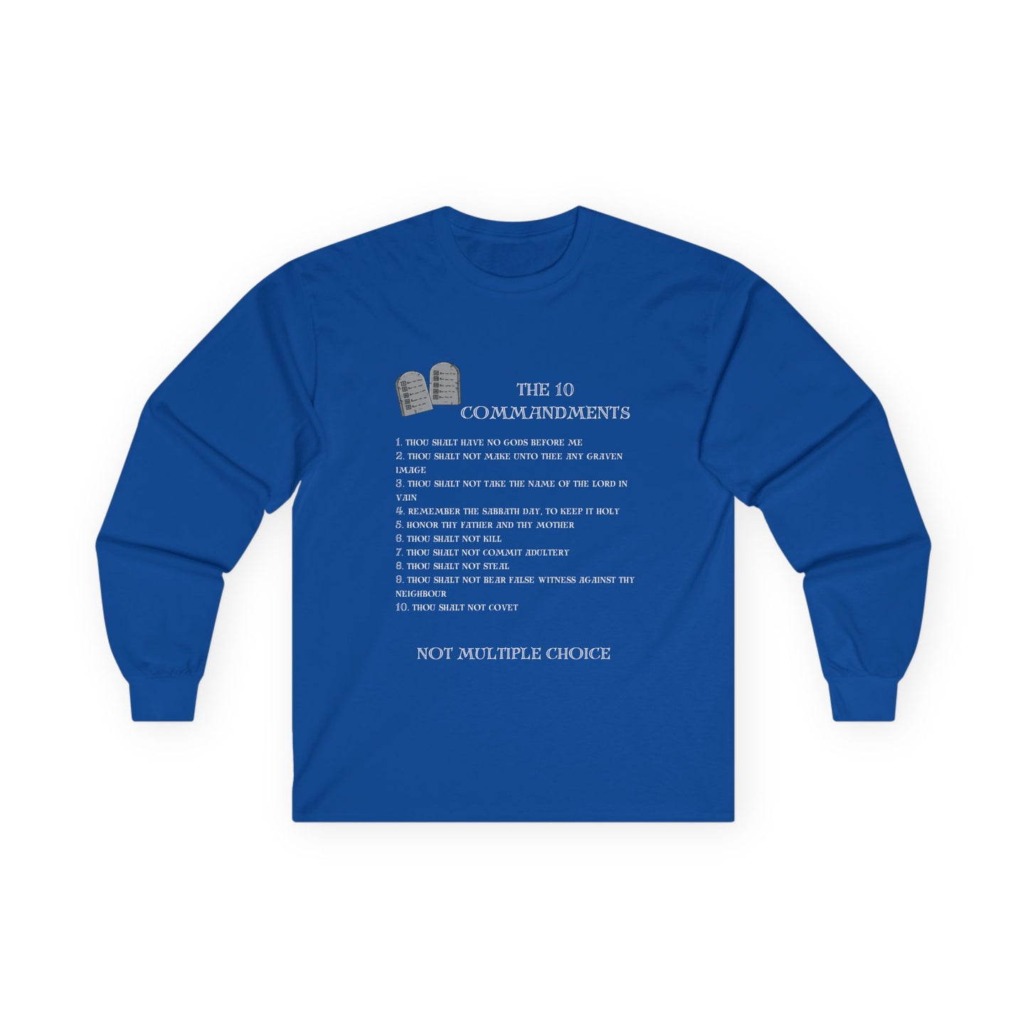 10 Commandments Long Sleeve - White