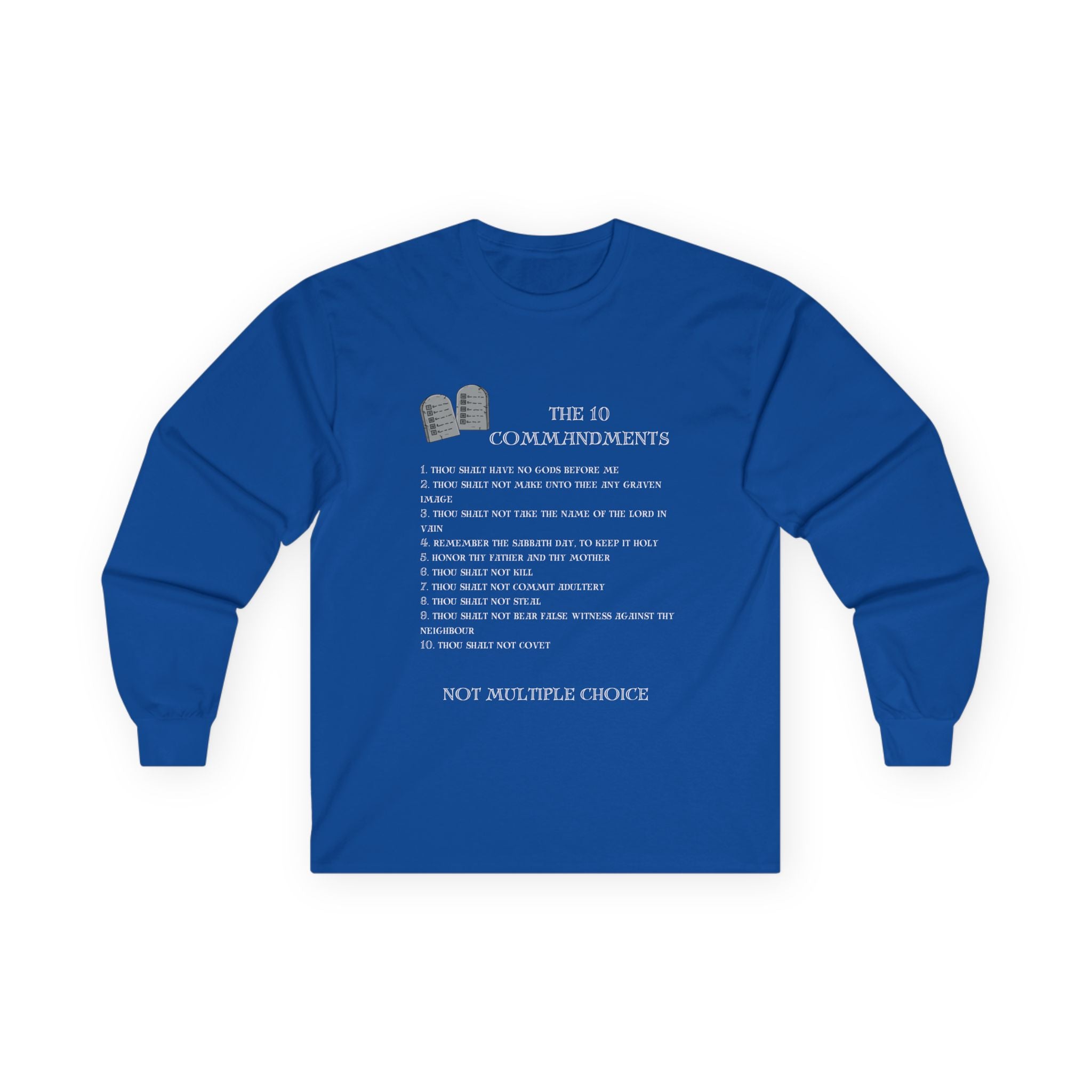 10 Commandments Long Sleeve - White