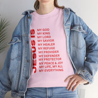 Christian JESUS IS T-Shirt - Red