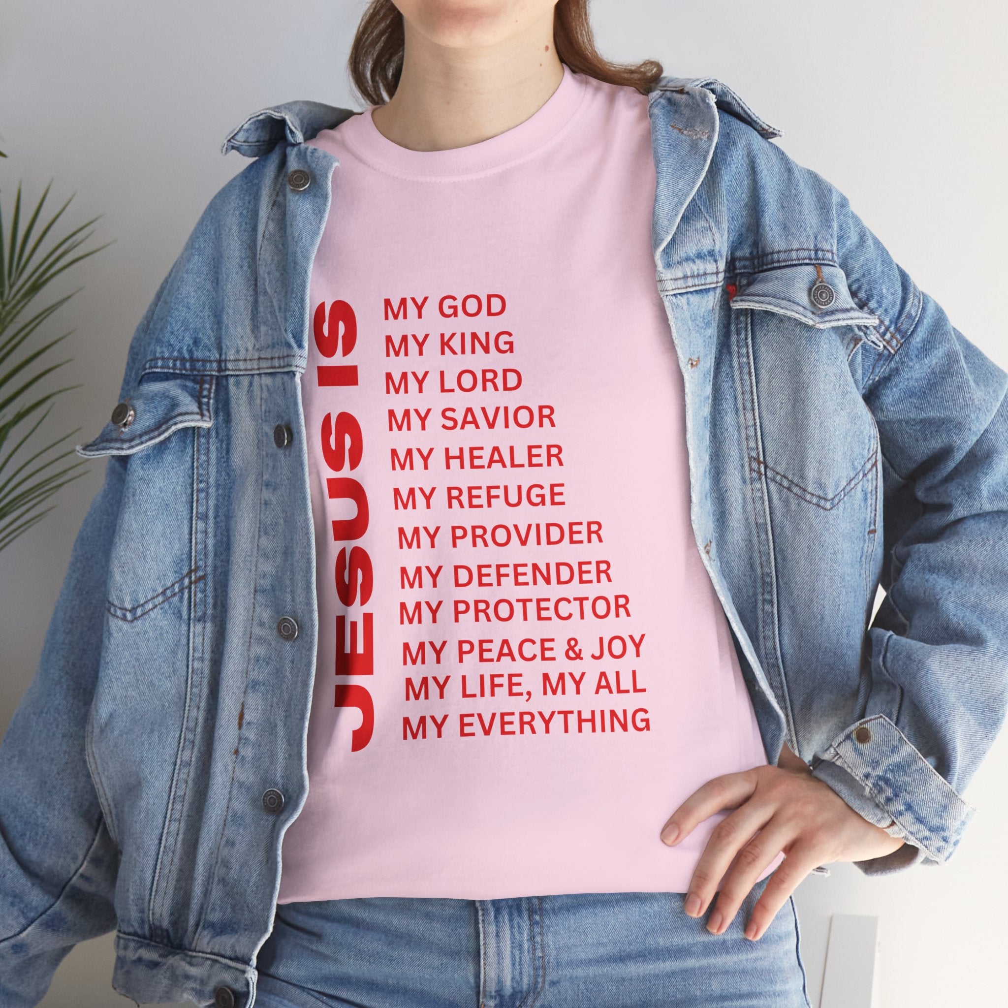 Christian JESUS IS T-Shirt - Red