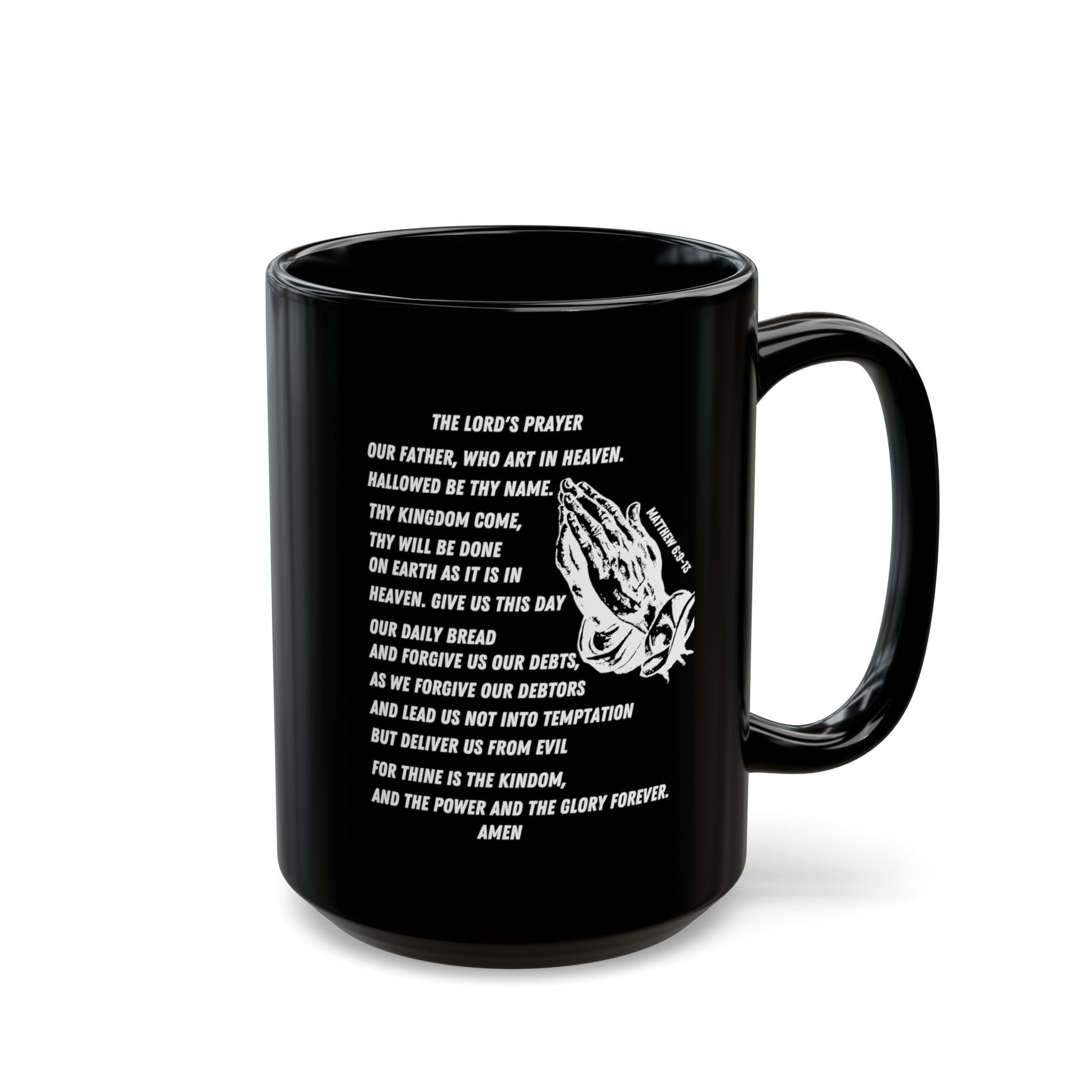 The Lord’s Prayer Black Coffee Mug (11oz/15oz)