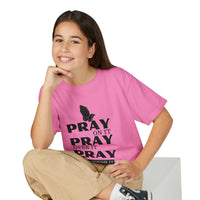 Pray On It, Pray Over It, Pray Through It Youth T-shirt