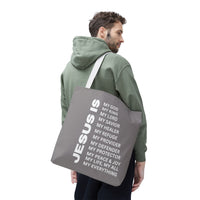 Christian JESUS IS Tote Bag - Grey