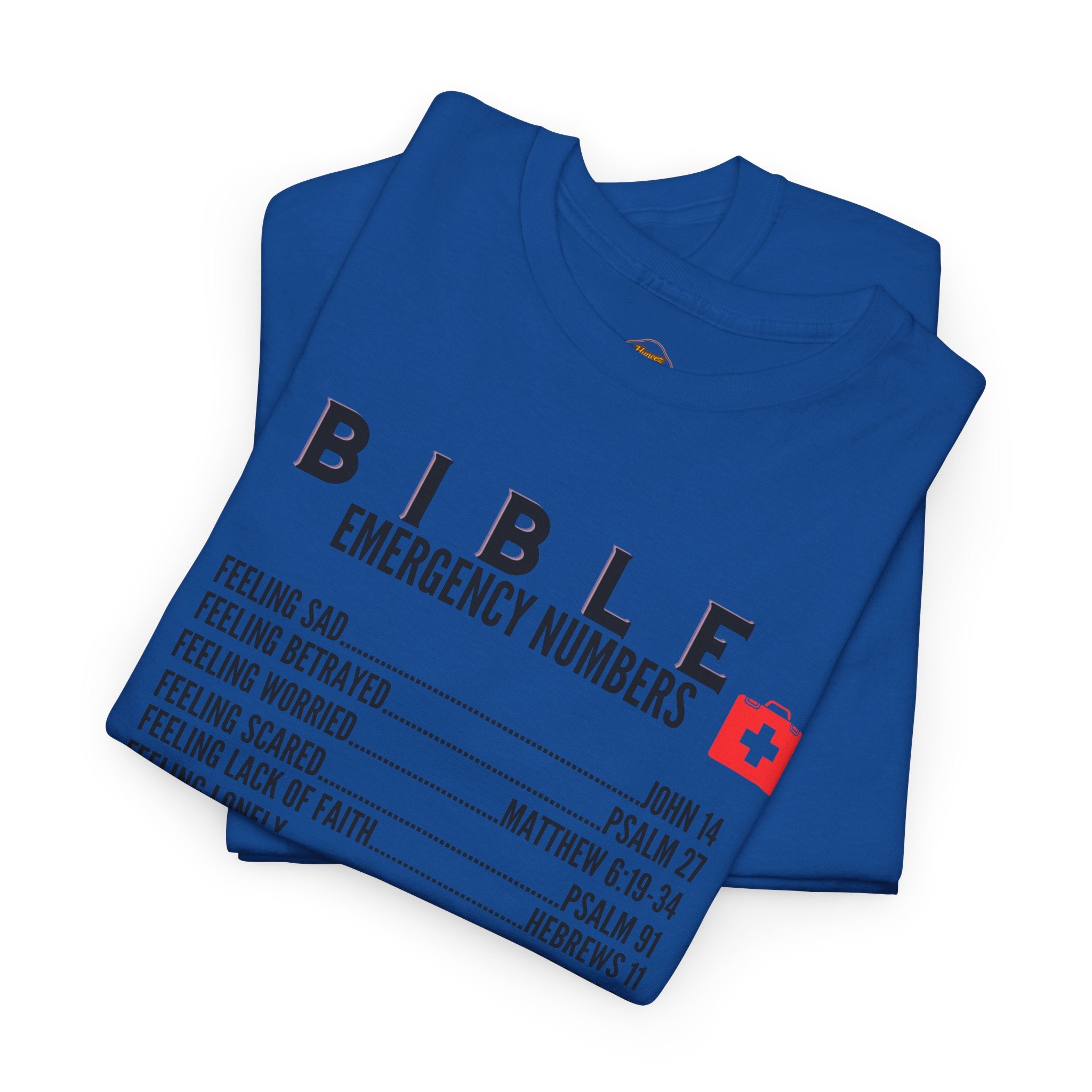 Bible Emergency Numbers Tee - Black