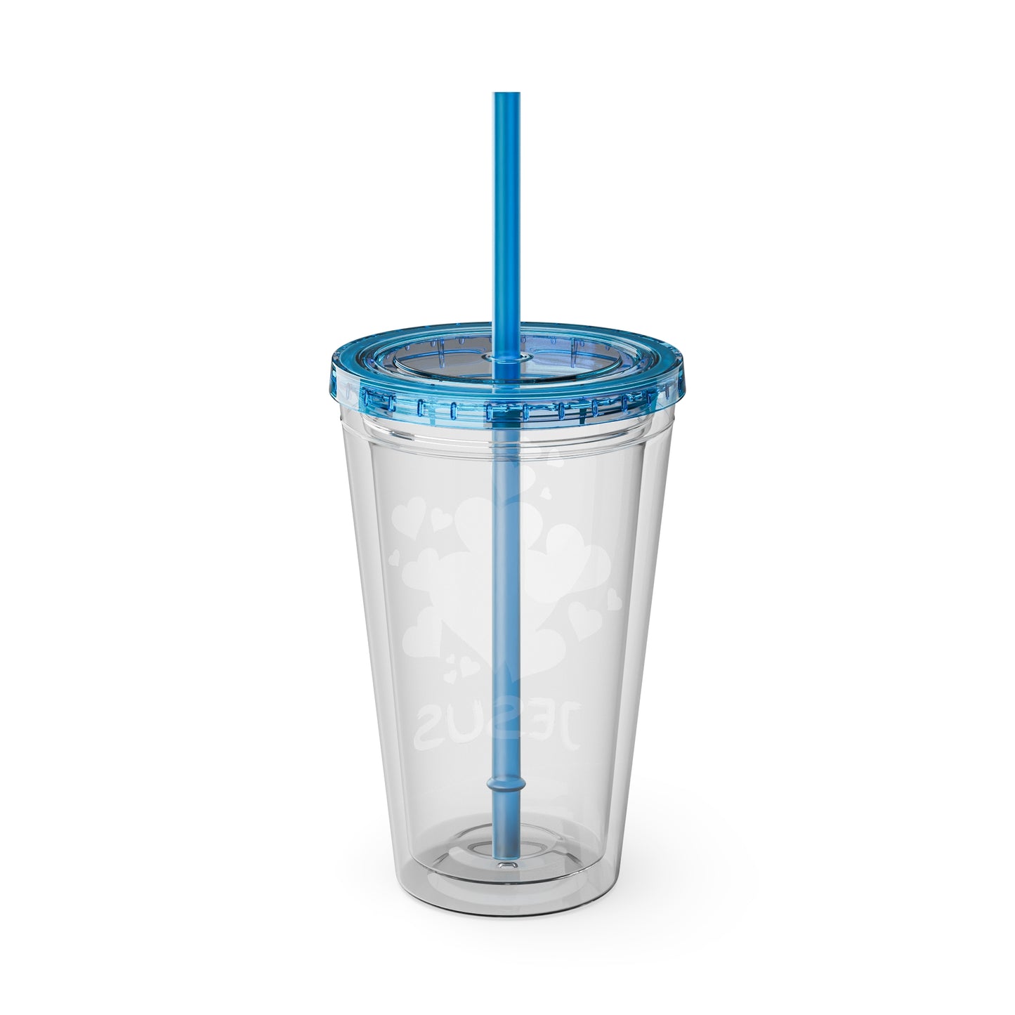 Jesus Heart Love 16oz Tumbler with Straw
