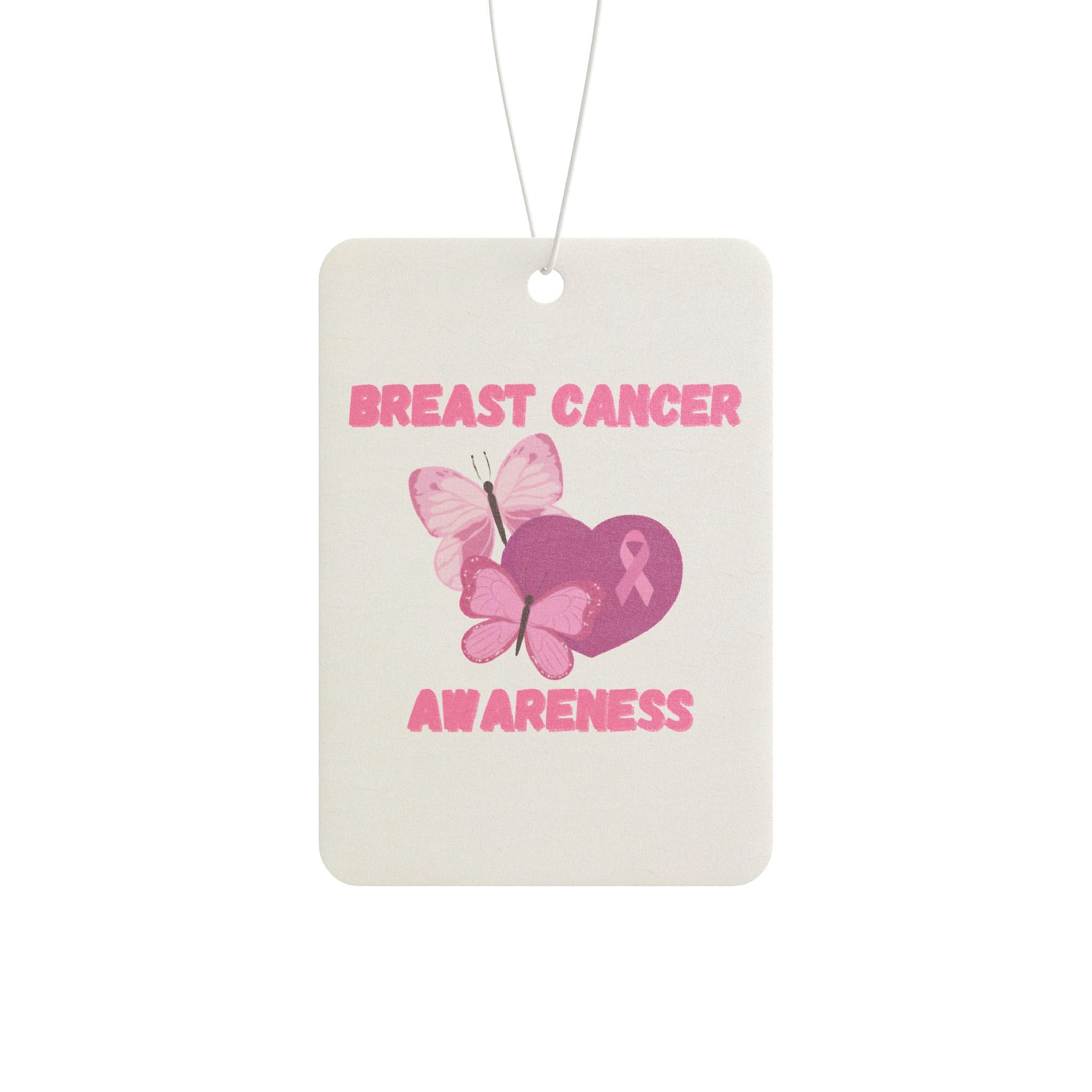 Breast Cancer Butterfly Awareness Car Air Freshener