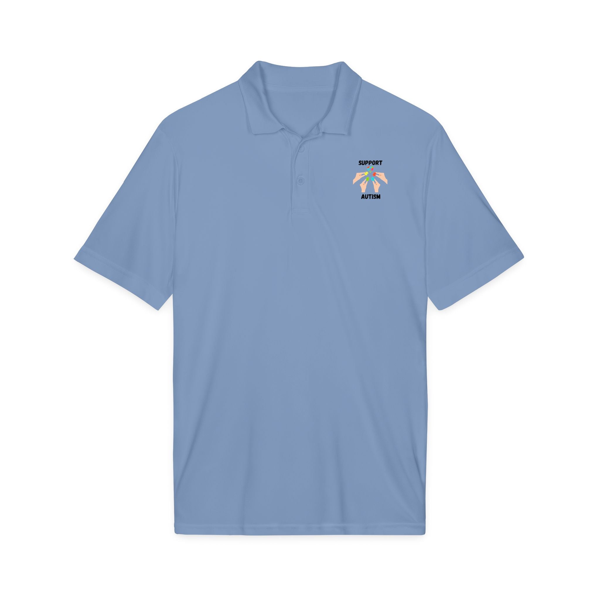 Support Autism Polo Shirt - Black