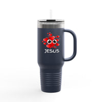 Eye Love Jesus White Insulated Travel Mug, 40oz White