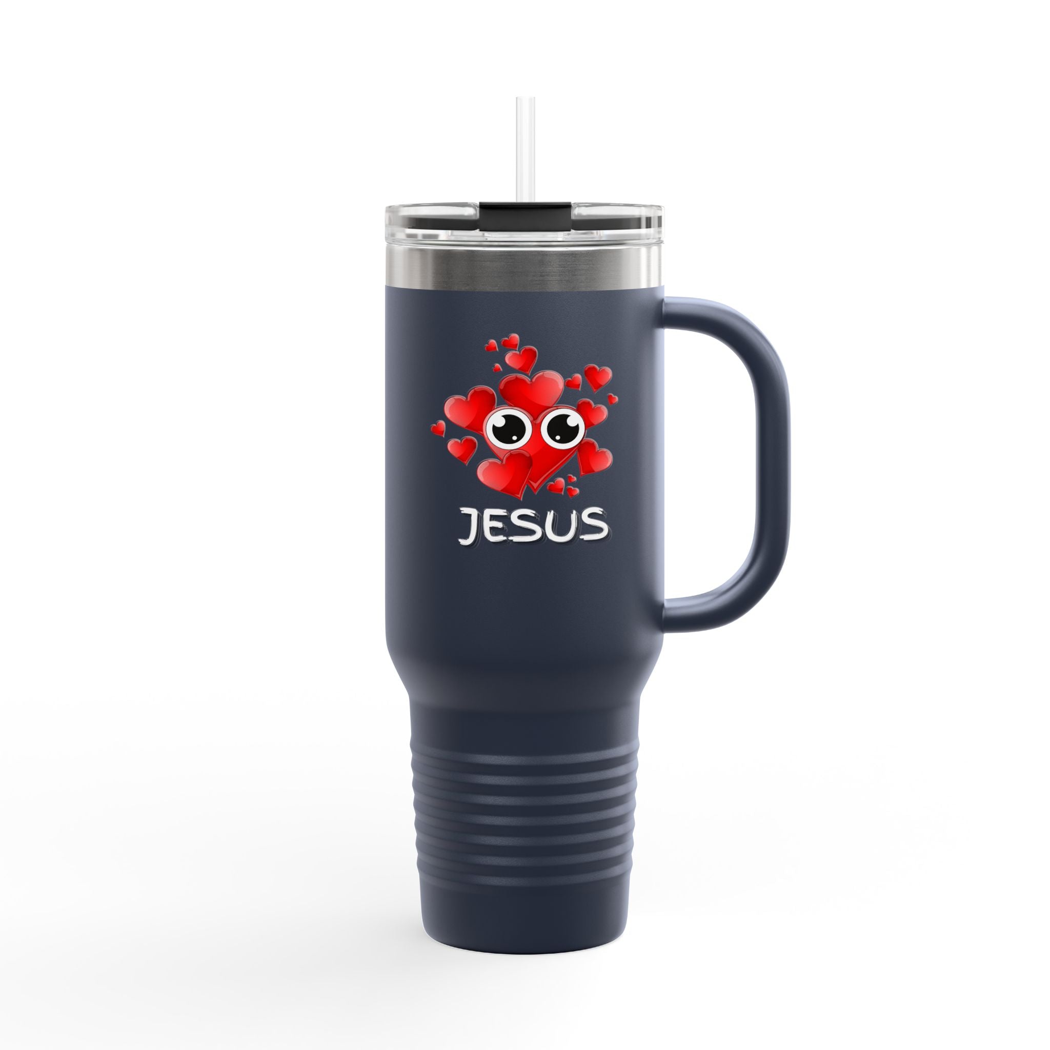 Eye Love Jesus White Insulated Travel Mug, 40oz White