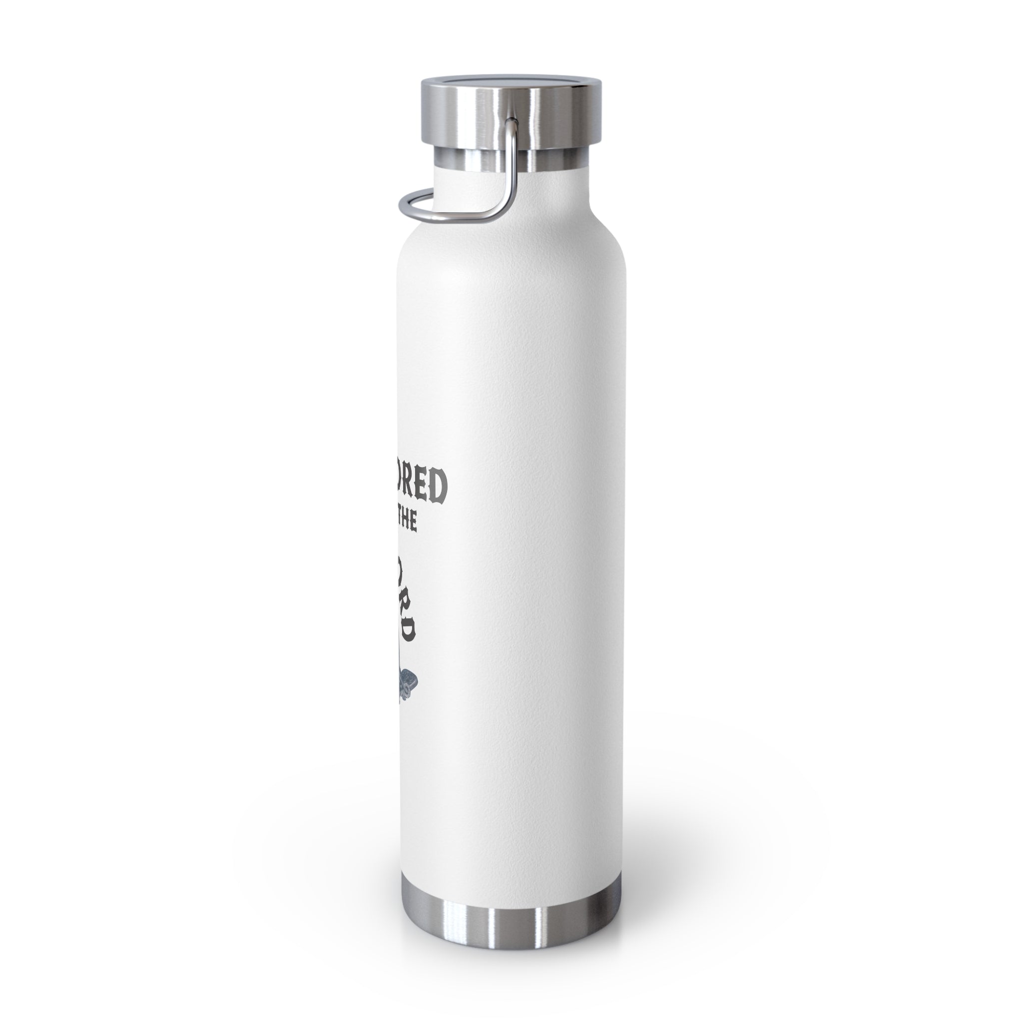 "Anchored in the Lord" 22oz Insulated Water Bottle — Black