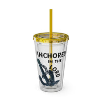 Anchored in the Lord 16oz Tumbler with Straw