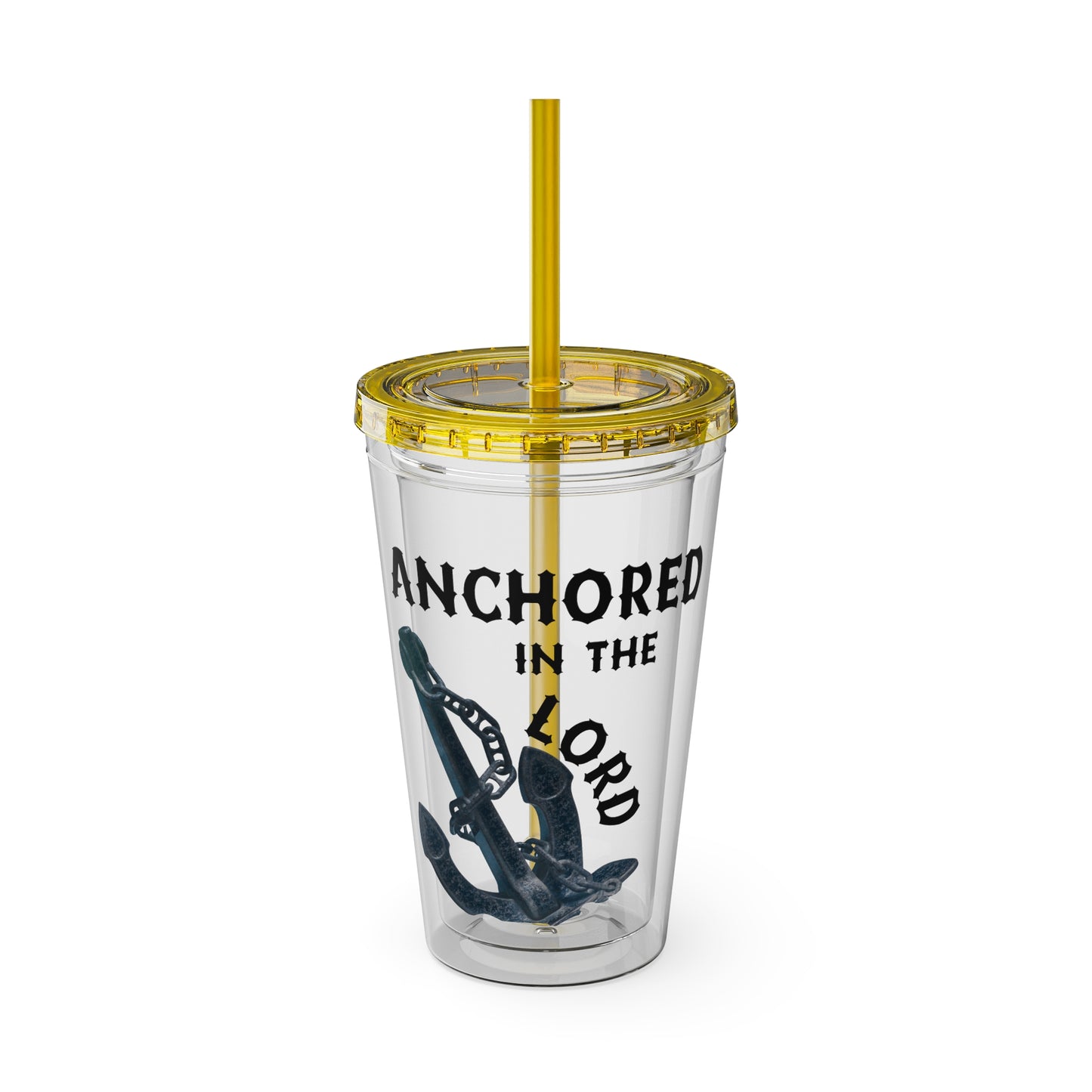 Anchored in the Lord 16oz Tumbler with Straw