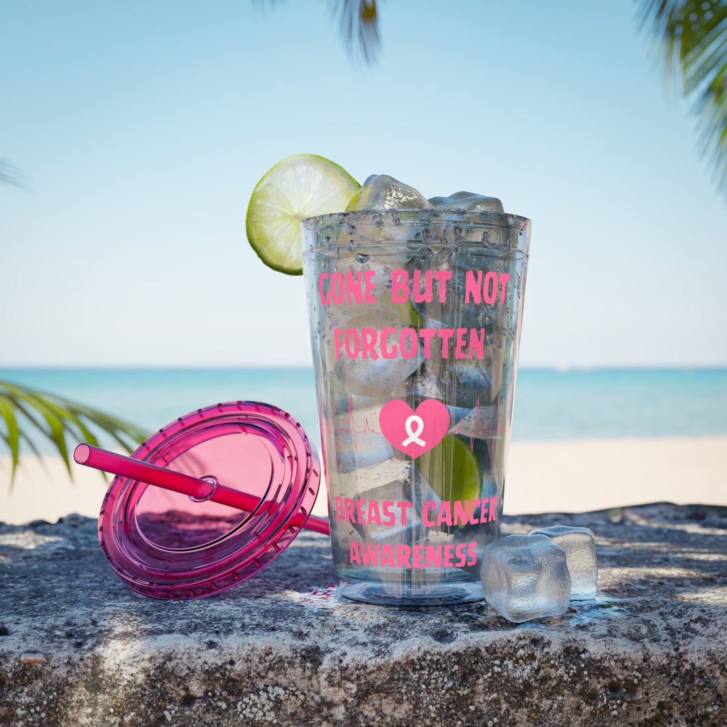 "Gone But Not Forgotten" 16oz Tumbler with Straw Cup