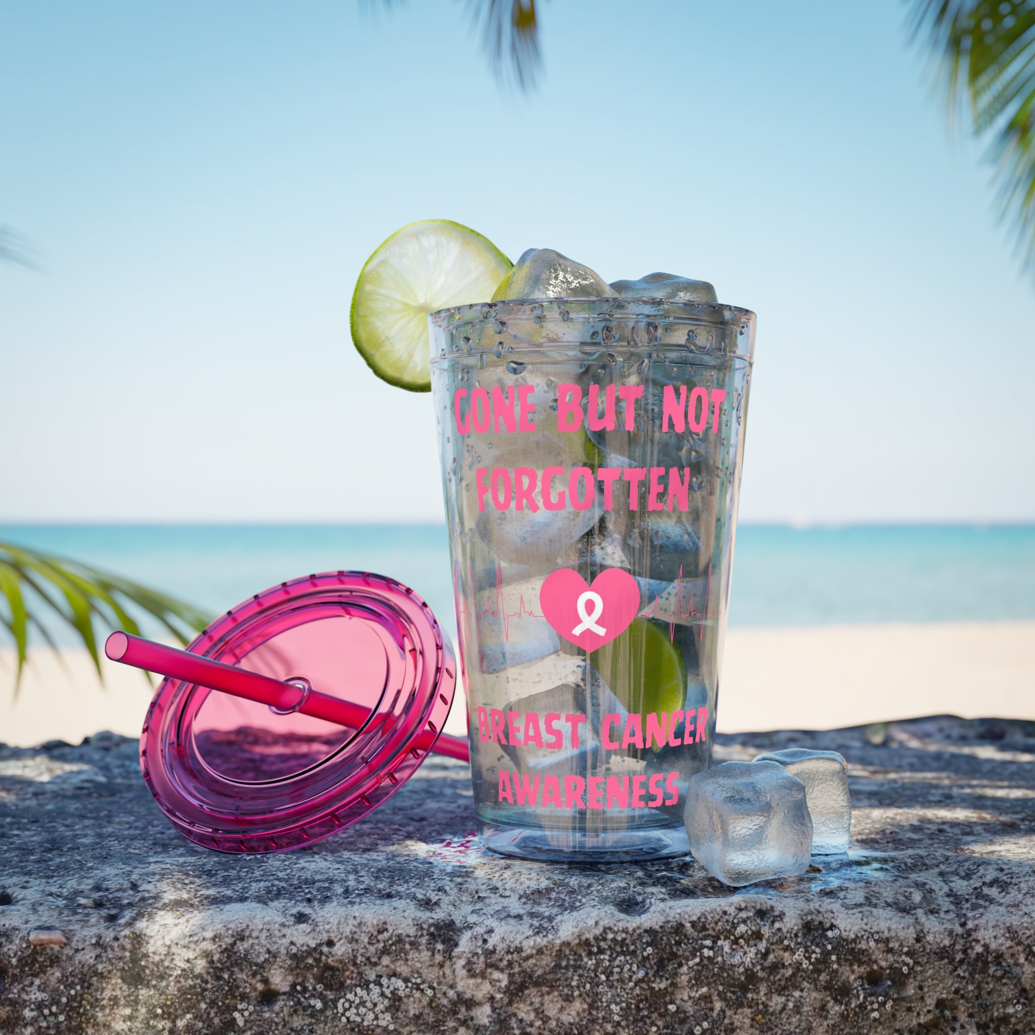 "Gone But Not Forgotten" 16oz Tumbler with Straw Cup