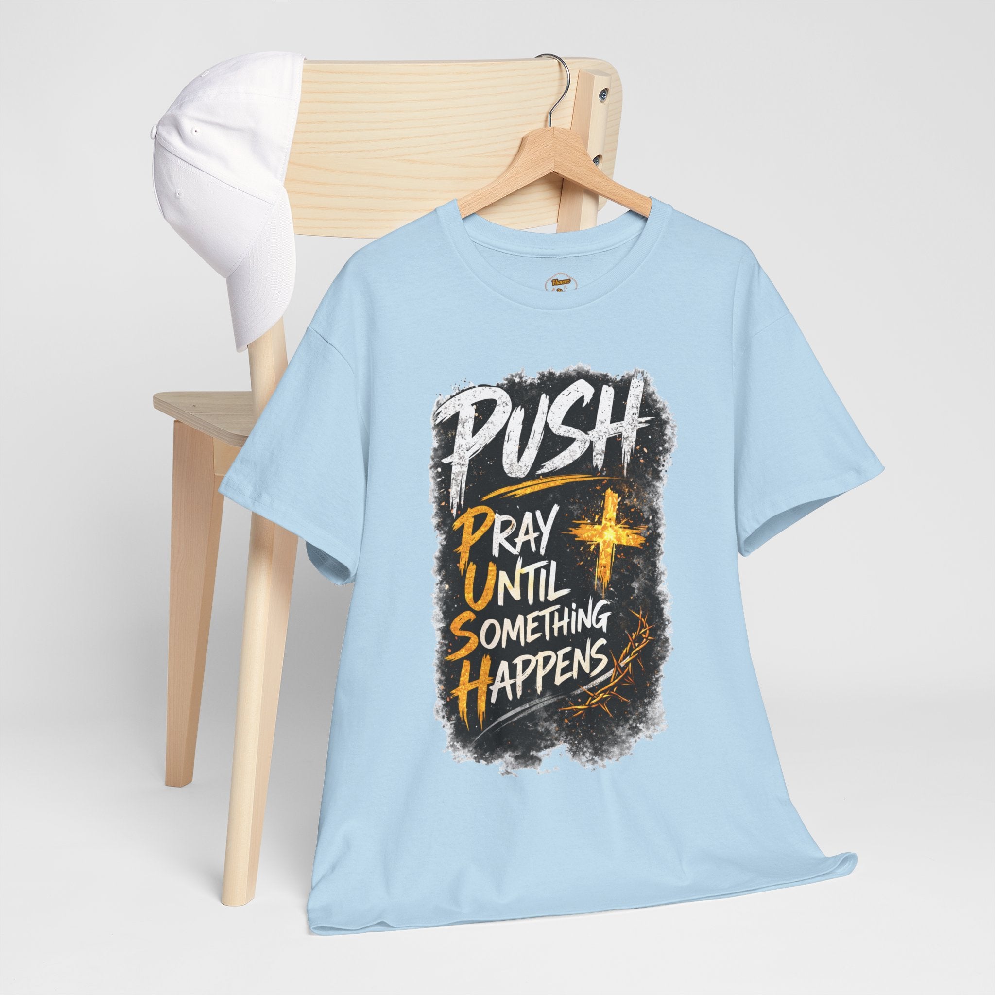 PUSH Pray Until Something Happens Christian T-Shirt  - 2