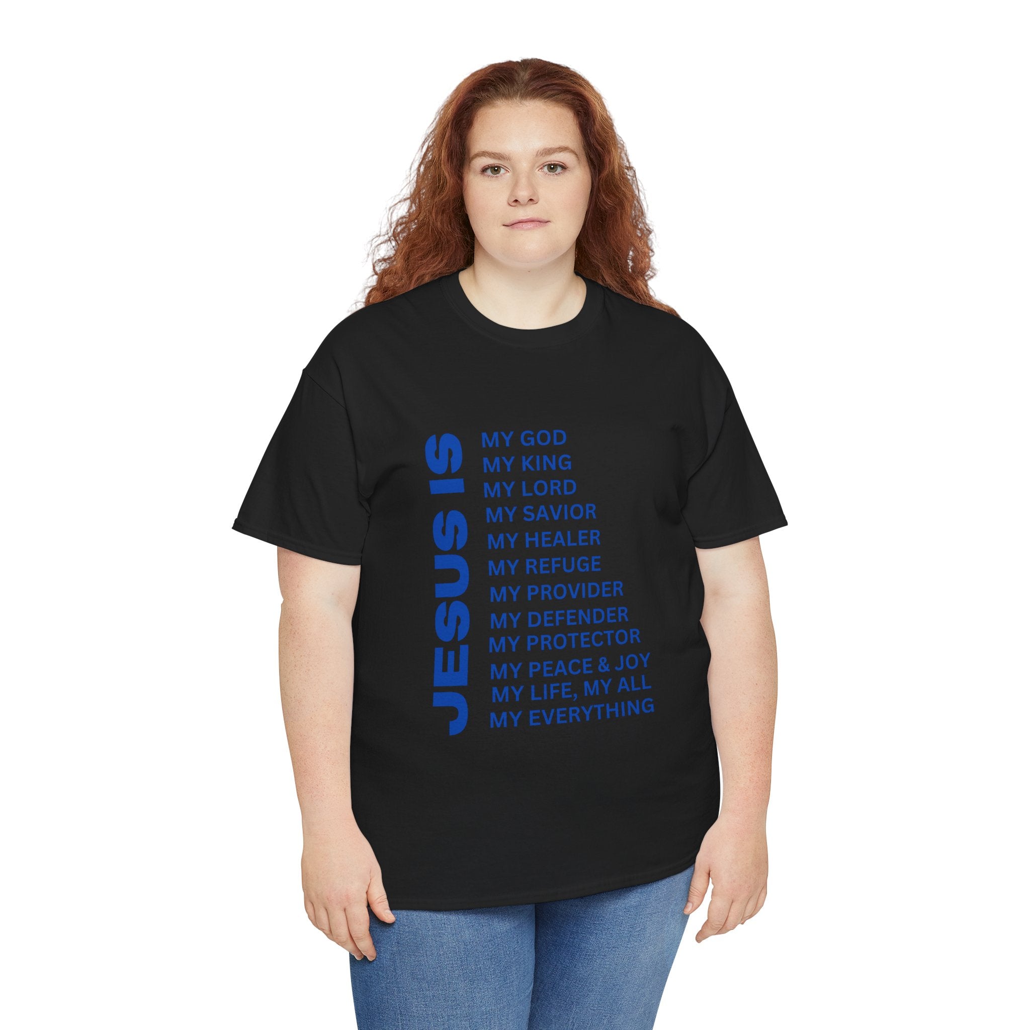 Christian JESUS IS T-Shirt - Blue