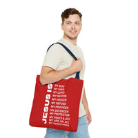 Christian JESUS IS Tote Bag - Red