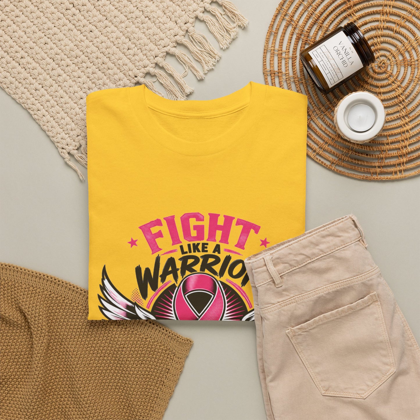 Fight Like a Warrior, Survive Like a Champion Breast Cancer Awareness T-Shirt