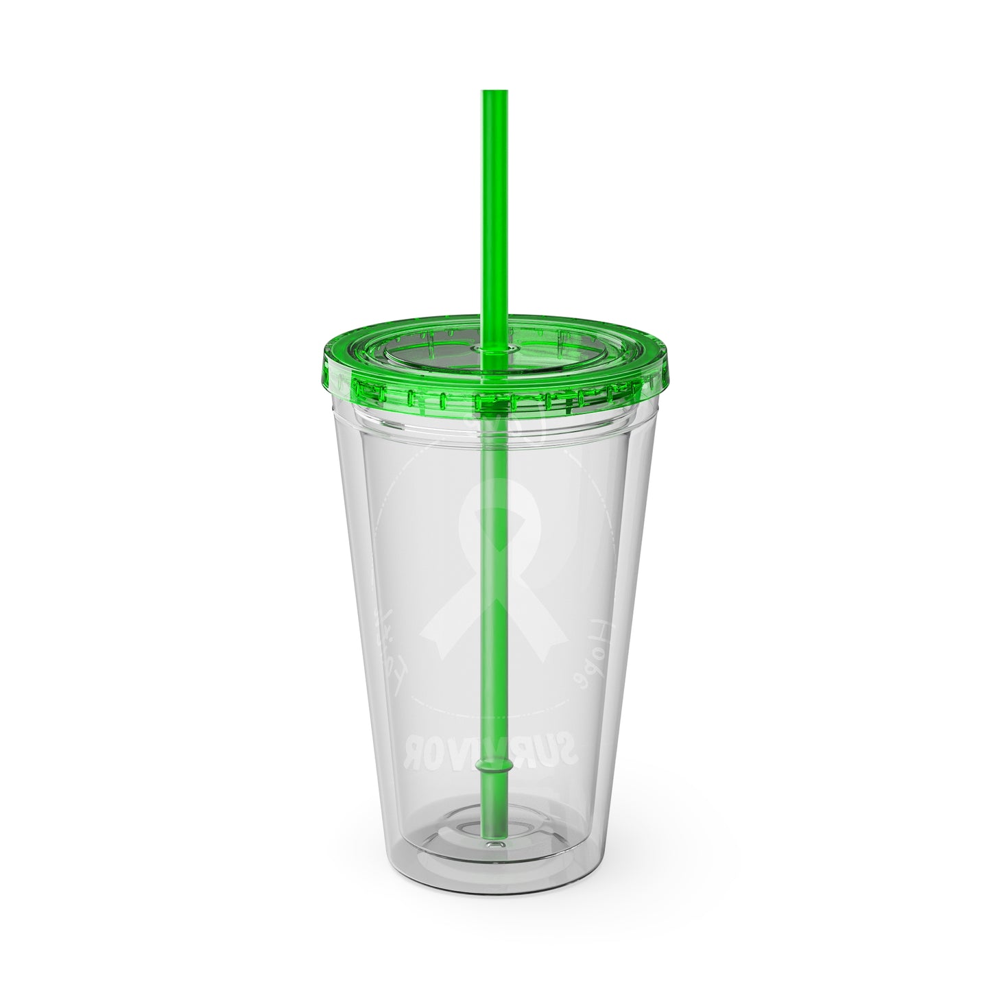Breast Cancer Survivor 16oz Tumbler with Straw