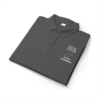Don't Start and Stop Autism Polo - White