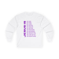 Christian JESUS IS Long Sleeve - Purple
