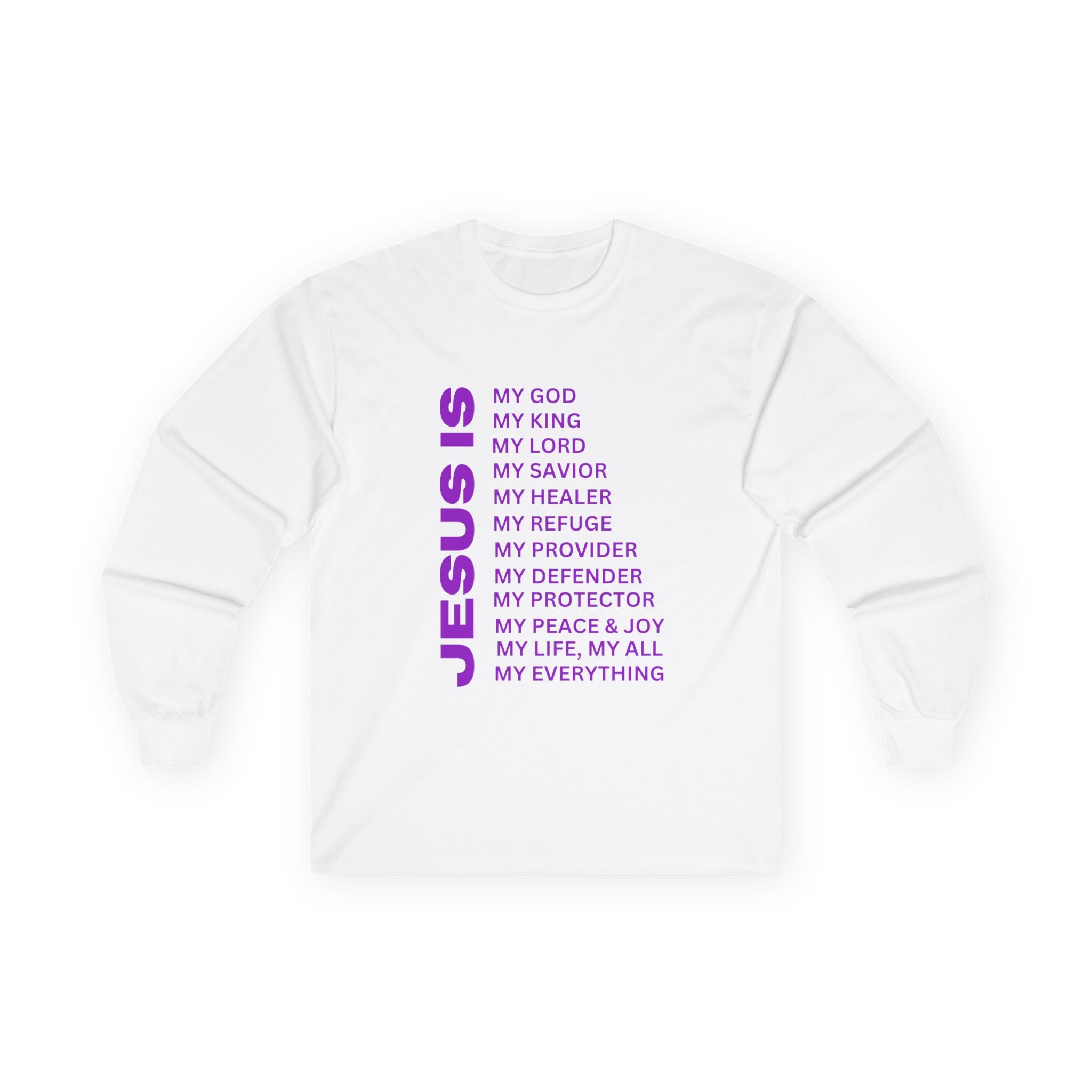 Christian JESUS IS Long Sleeve - Purple