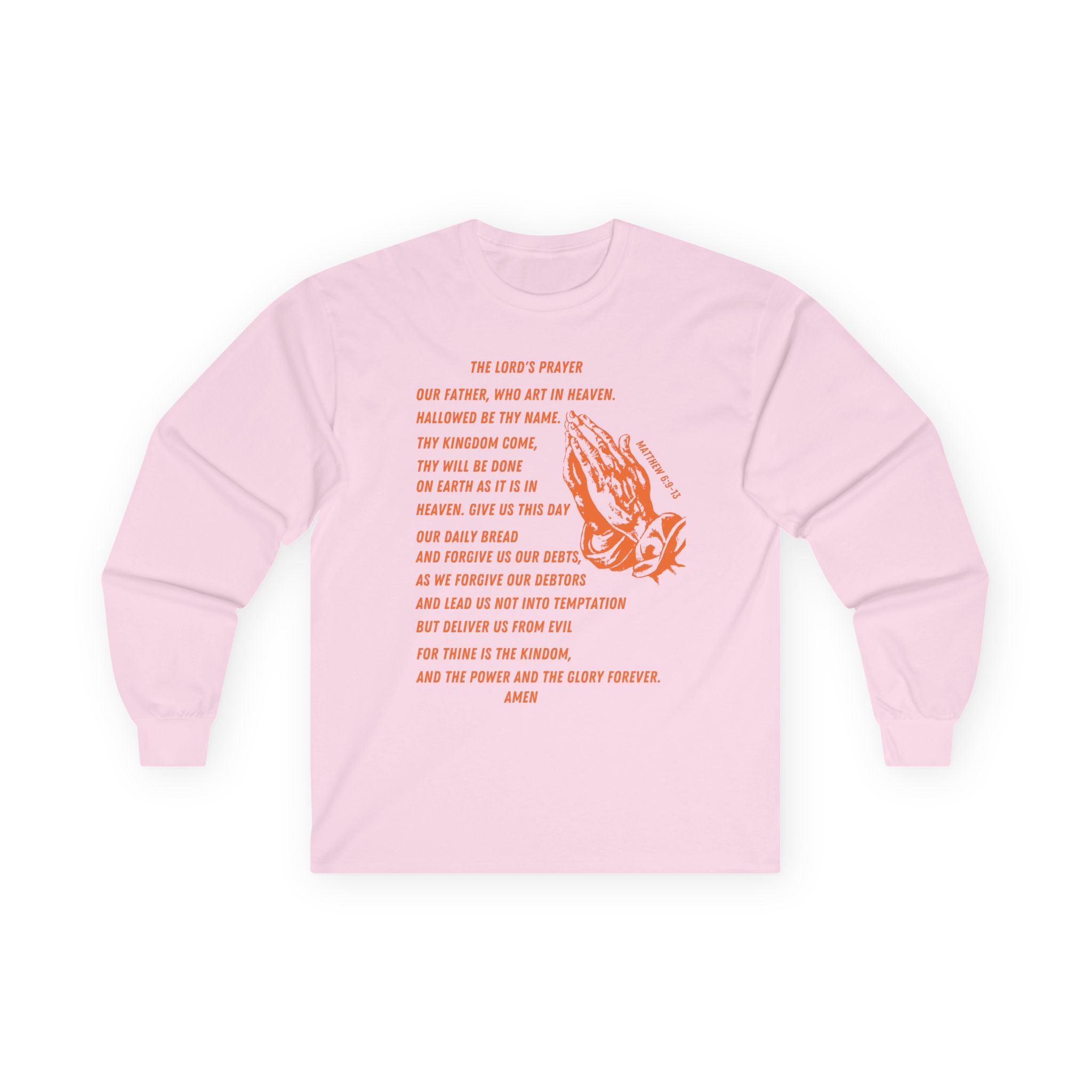 The Lord's Prayer Long Sleeve Tee - Orange