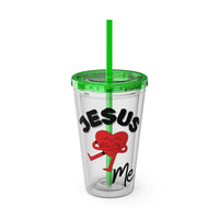 Jesus Loves Me 16oz Tumbler with Straw