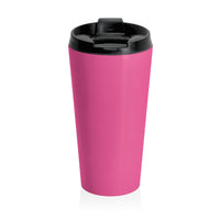 Christian JESUS IS Pink Stainless Steel Travel Mug - White