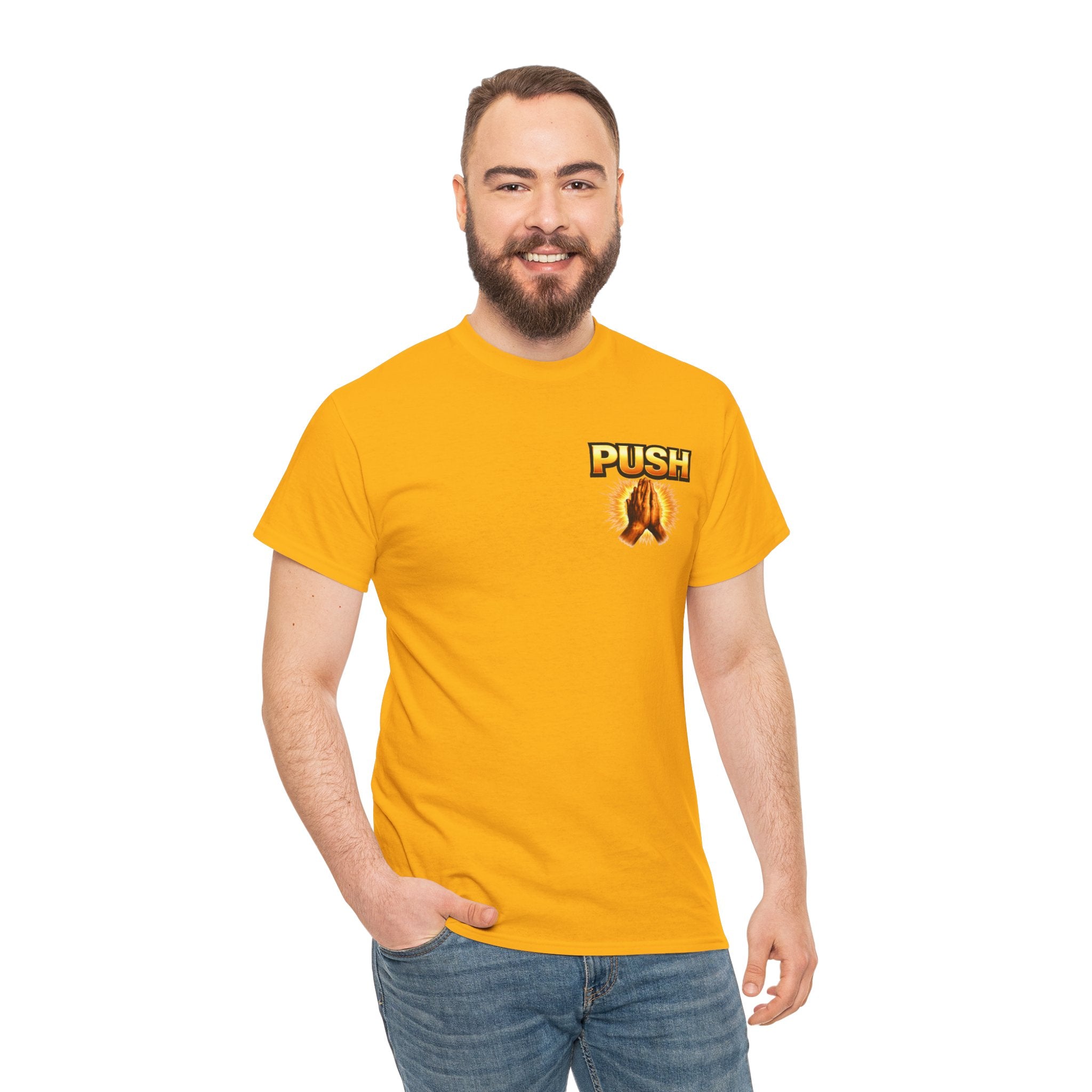 PUSH: Pray Until Something Happens Front/Back Tee - Hands