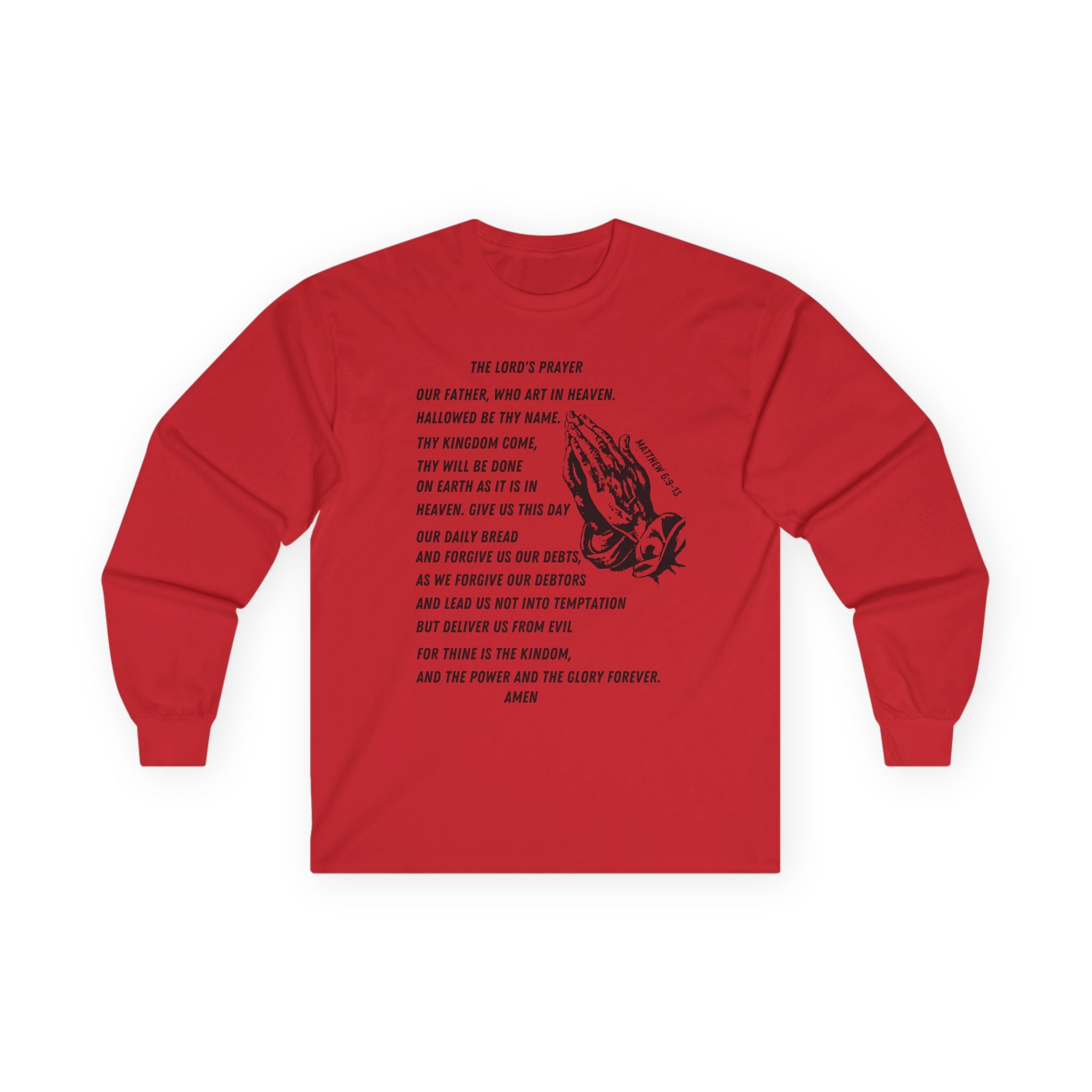 The Lord's Prayer Long Sleeve Tee - Black