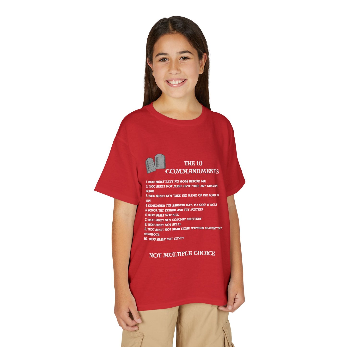 10 Commandments Youth T-shirt - White