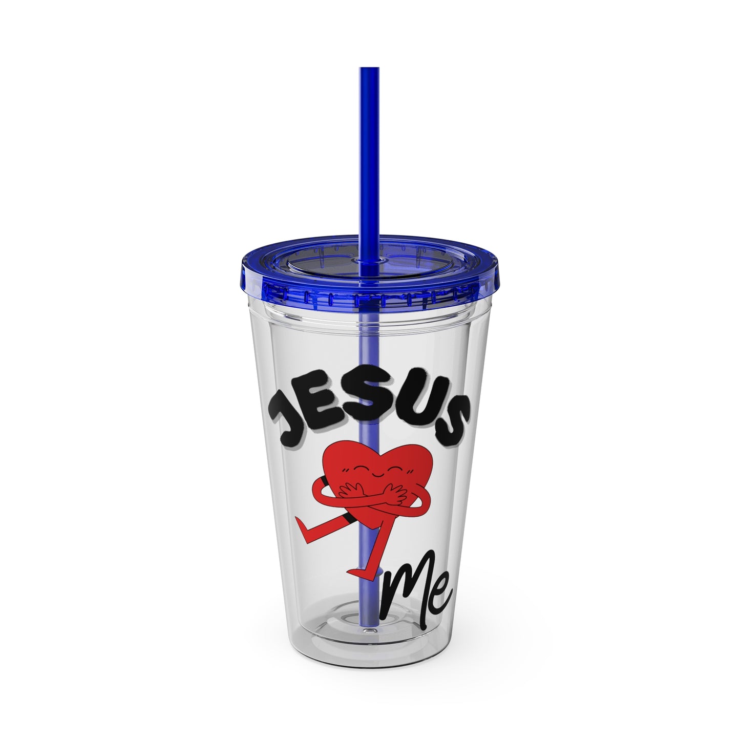 Jesus Loves Me 16oz Tumbler with Straw
