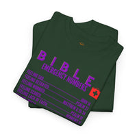Bible Emergency Numbers Tee - Purple