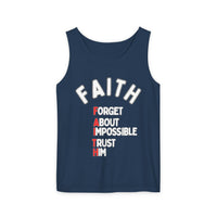 Faith Tank Top — "Forget About Impossible, Trust Him"