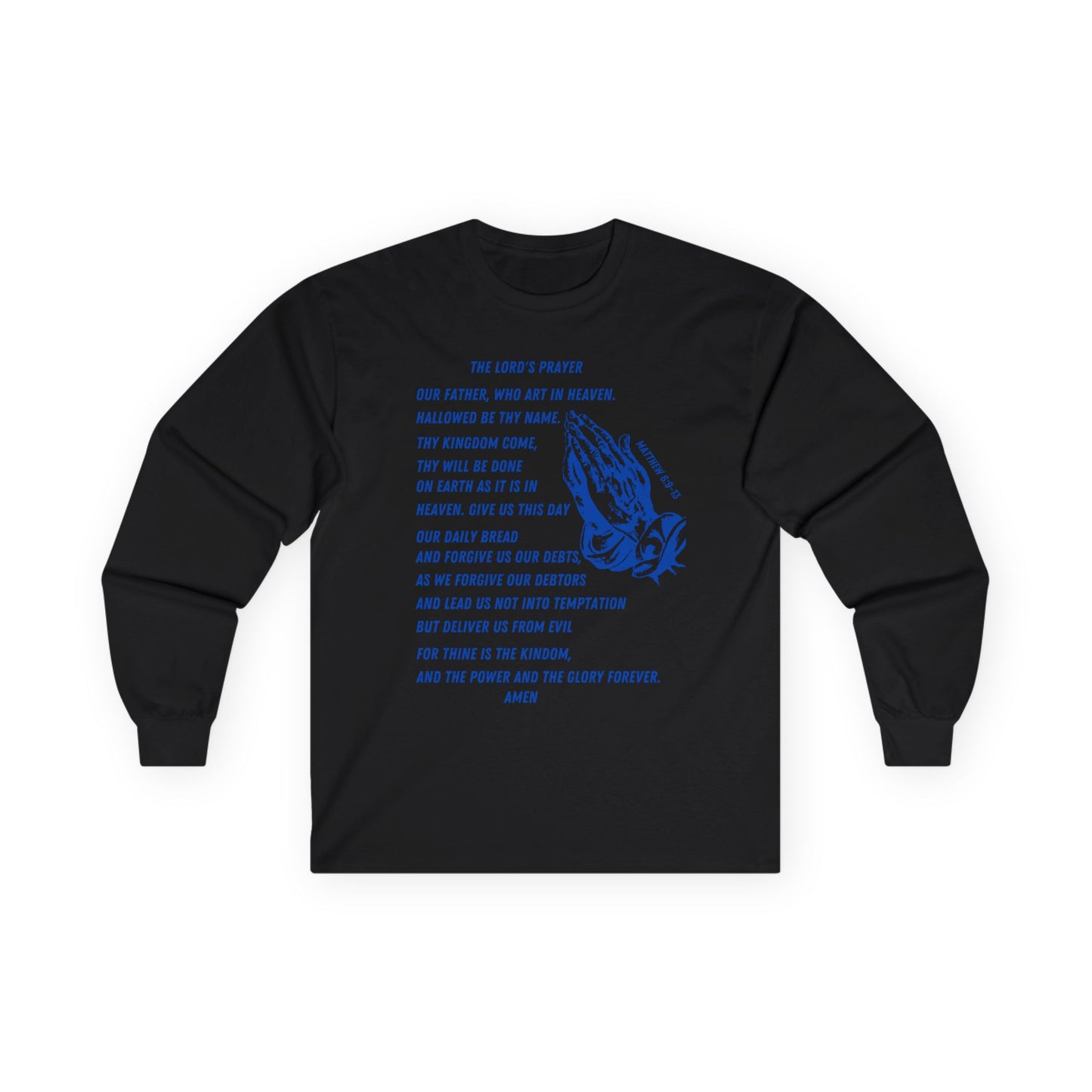 The Lord's Prayer Long Sleeve Tee - Blue