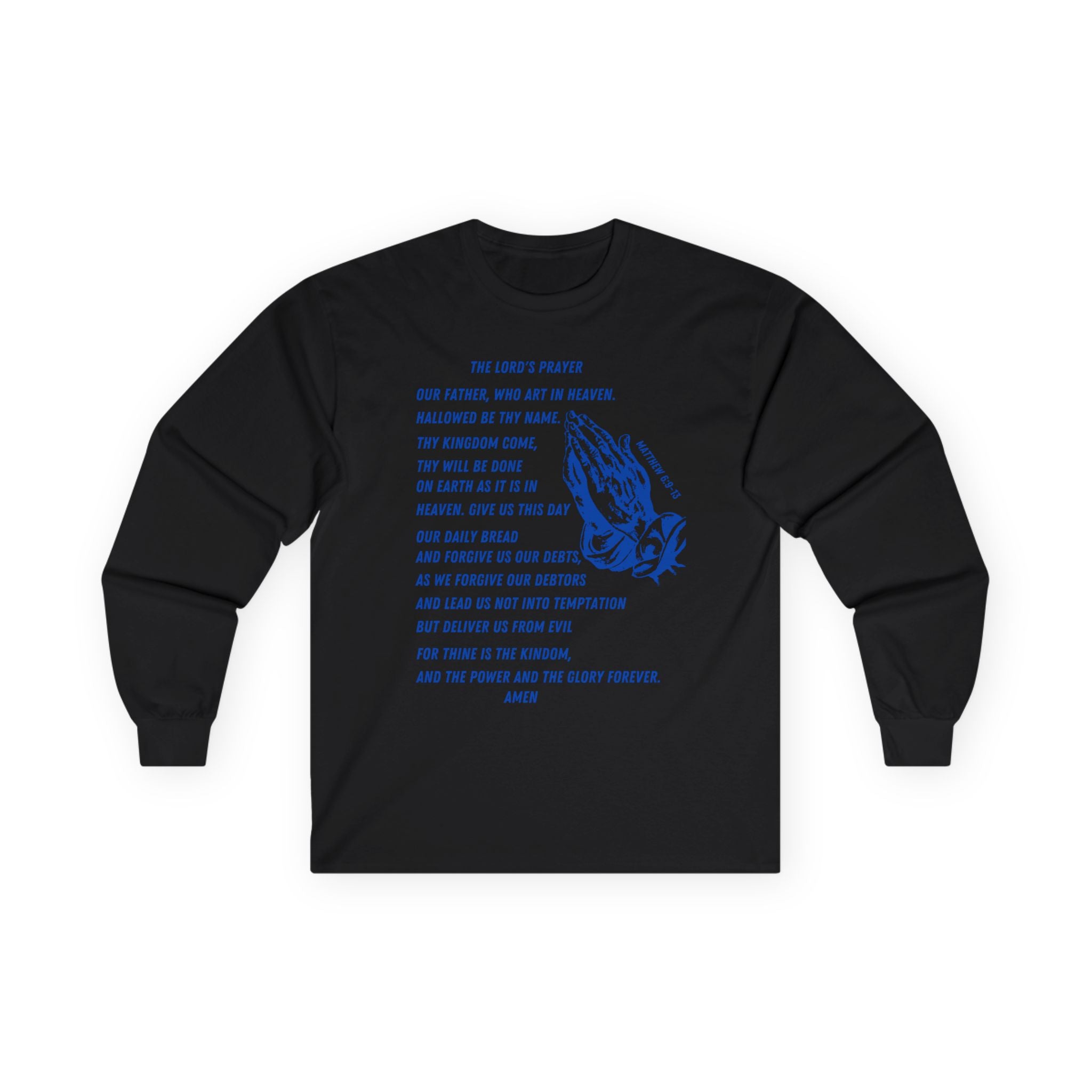 The Lord's Prayer Long Sleeve Tee - Blue